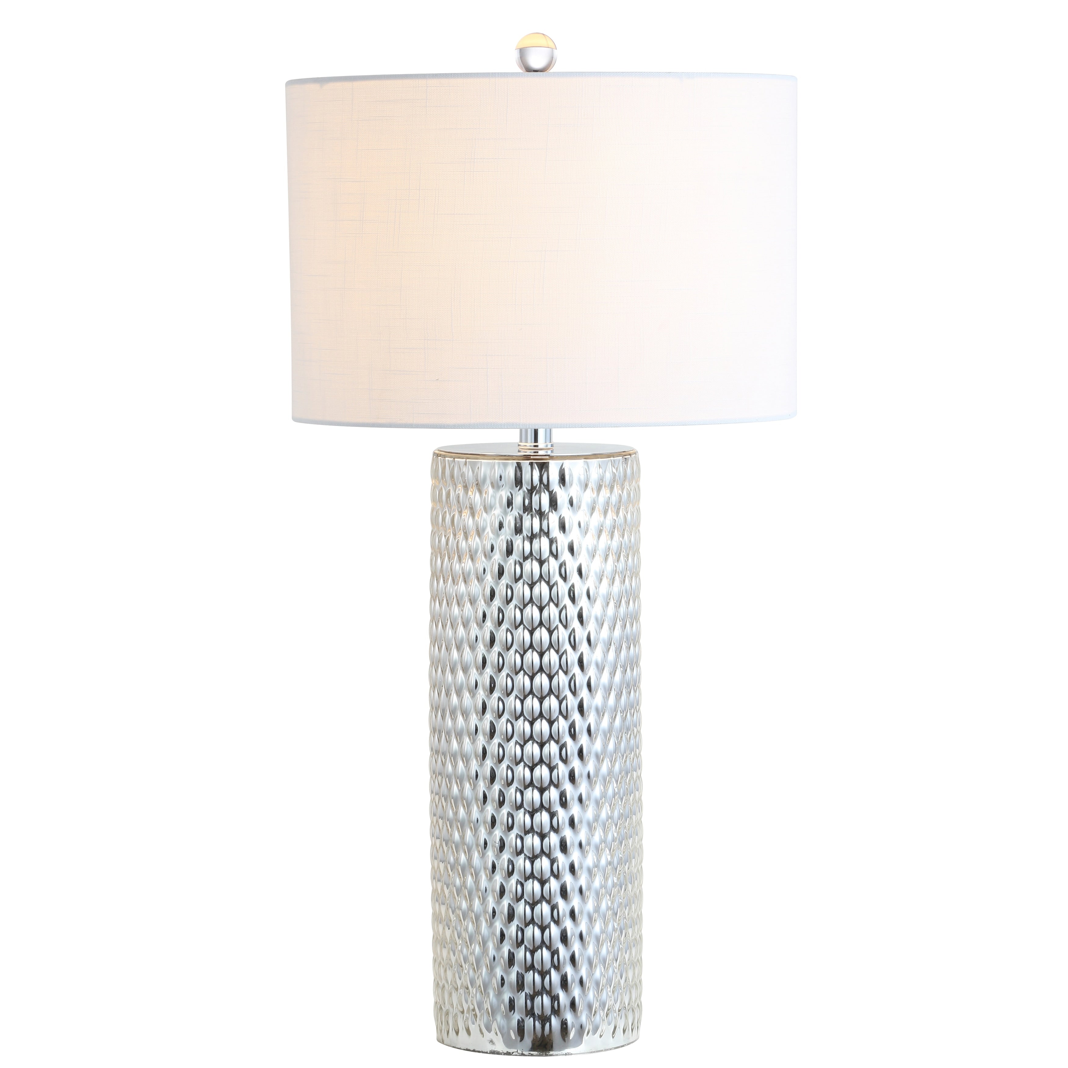 Hughes 30 Glass LED Table Lamp, Silver by JONATHAN Y