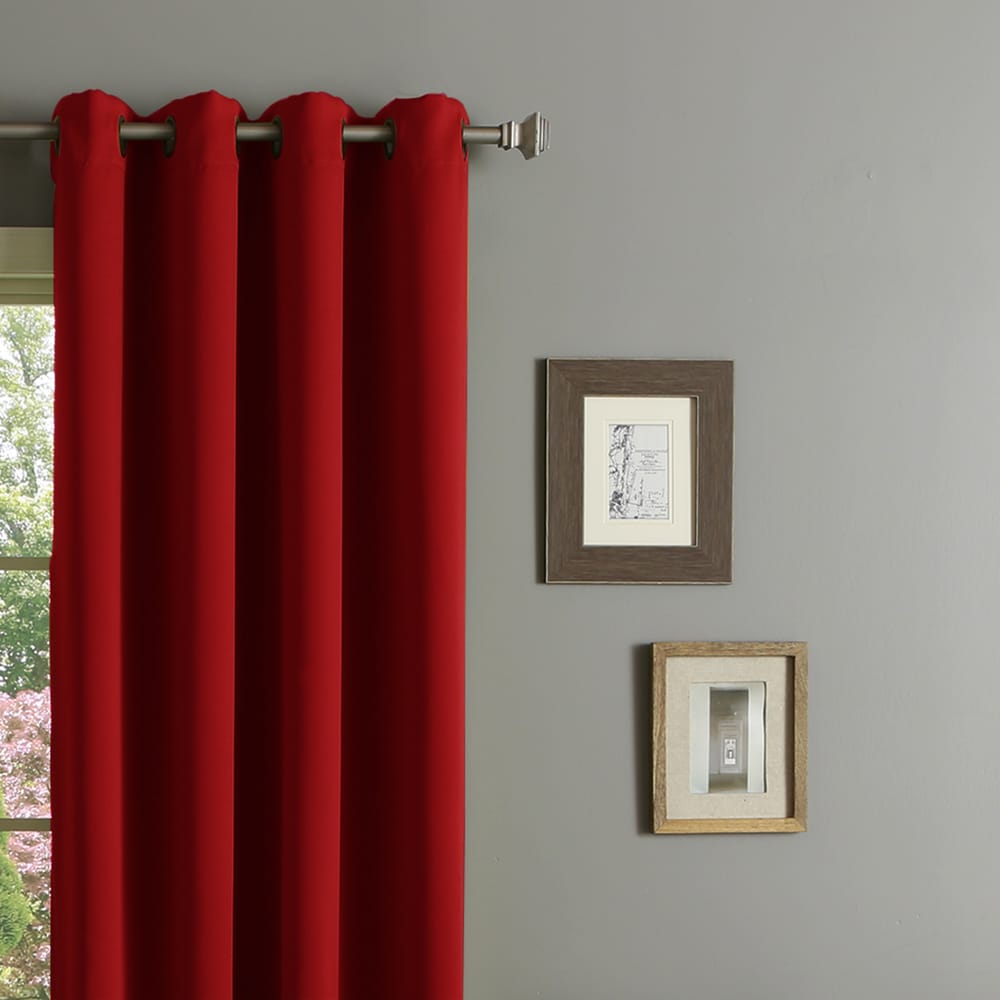 Aurora Home 54 Inch Thermal Insulated Blackout Grommet Top Curtain Panel Pair - 52w x 54l each - 52w x 54l each