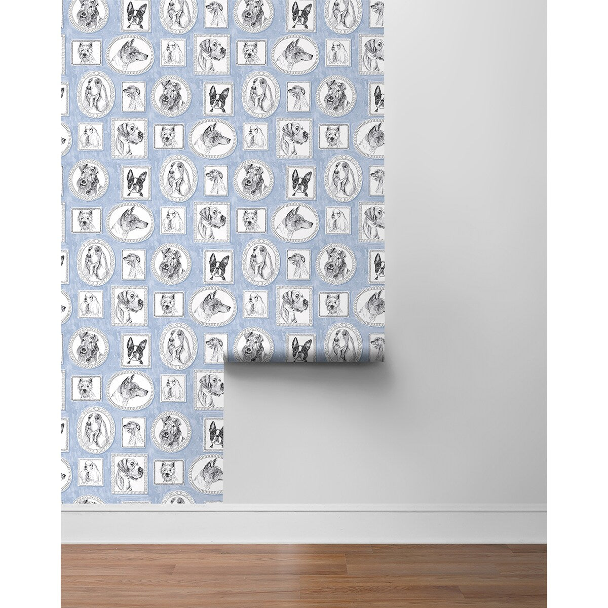 Surface Style Pup Portraits Celestial Peel and Stick Wallpaper - 20.5 in. W x 18 ft. L