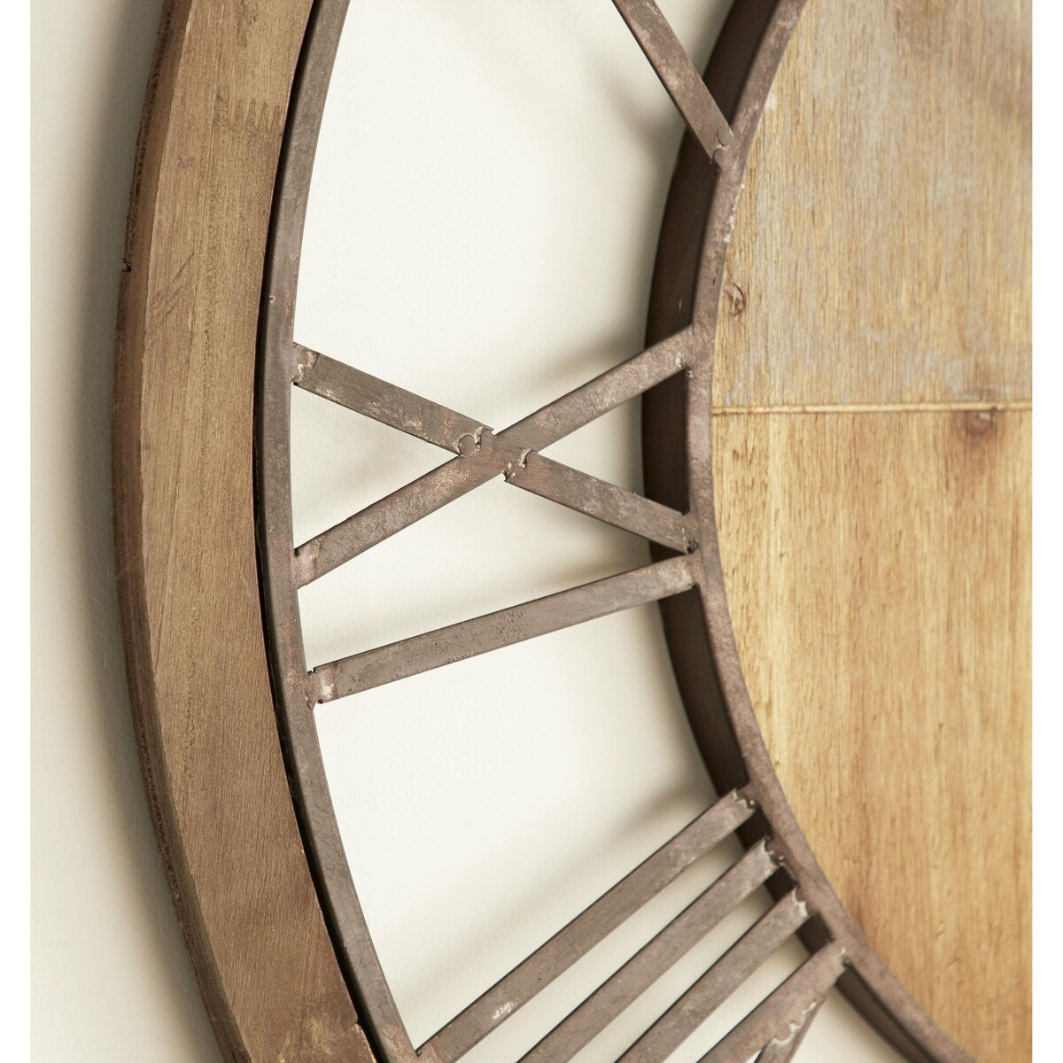 Wood Decorative Wall Clock - Brown - Roche River Decor