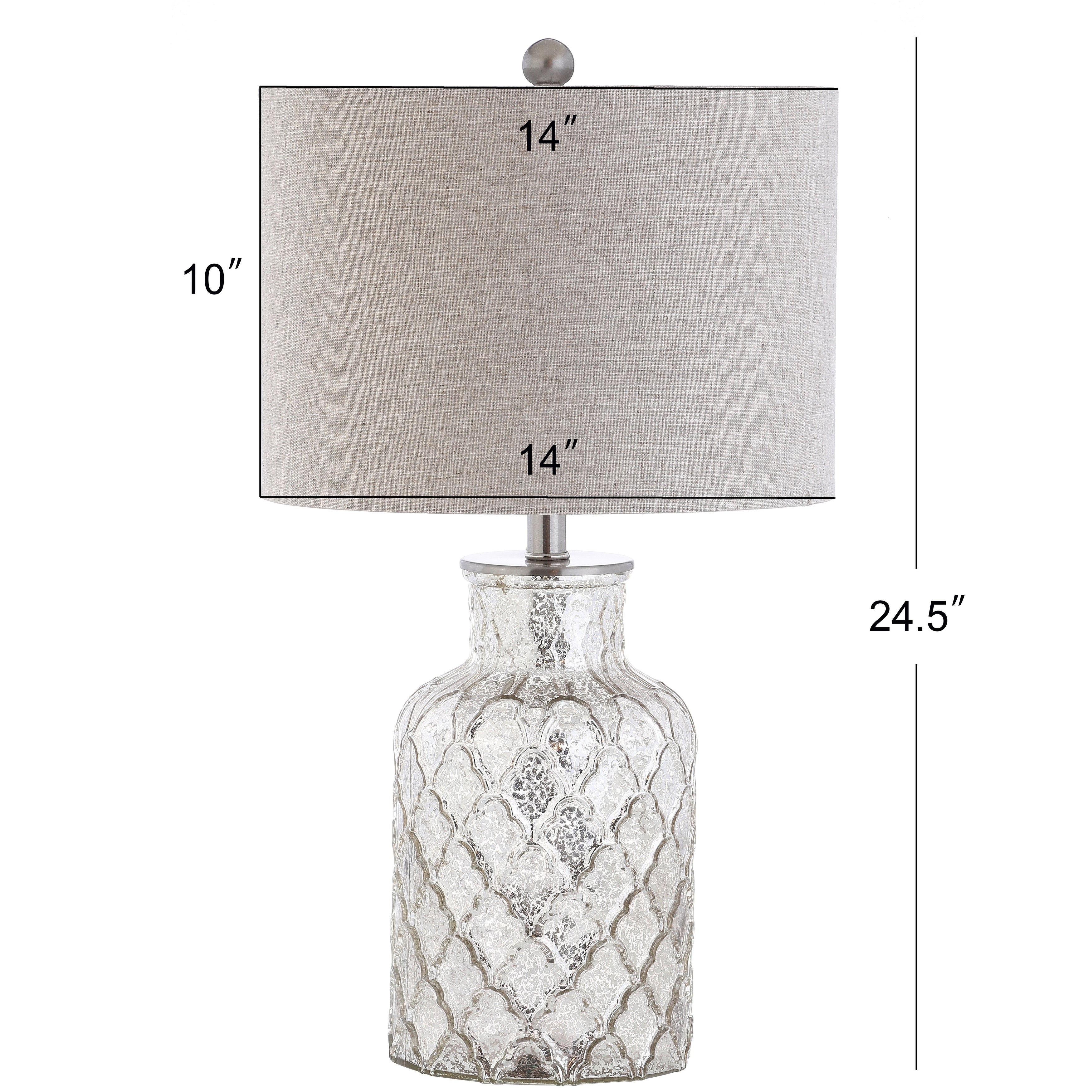 Artichoke 24.5 LED Glass Table Lamp, Mercury Silver (Set of 2) by JONATHAN Y