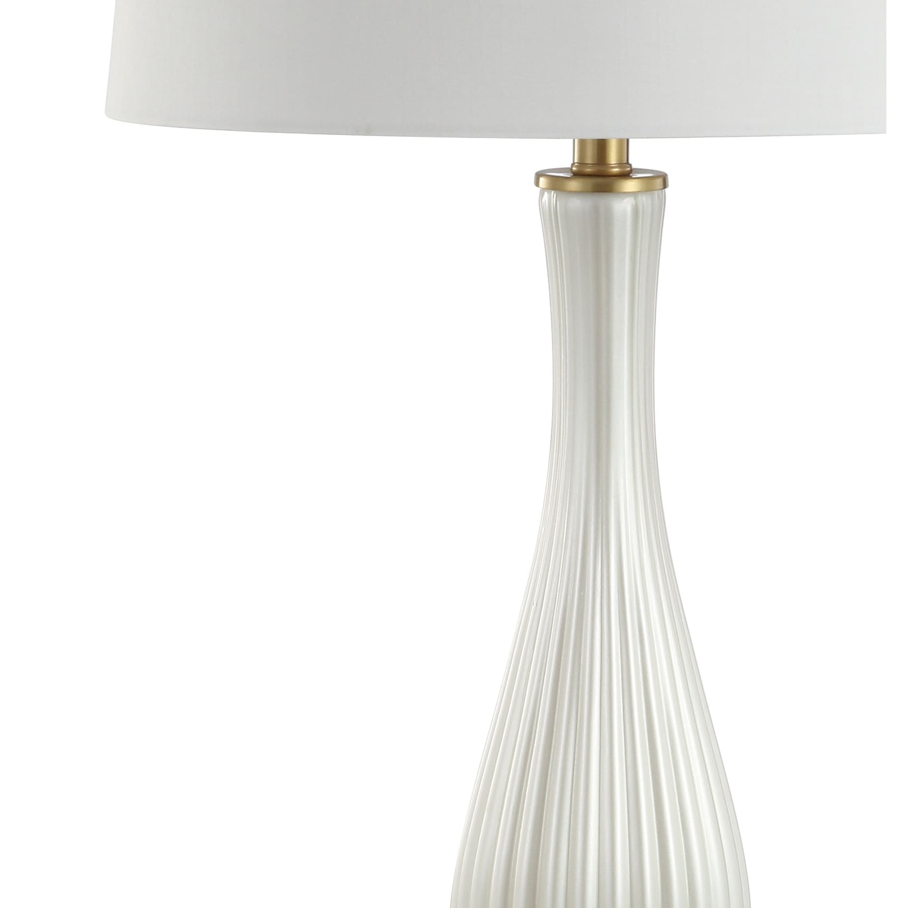 Maddie 33.7 Glass LED Table Lamp, White by JONATHAN Y