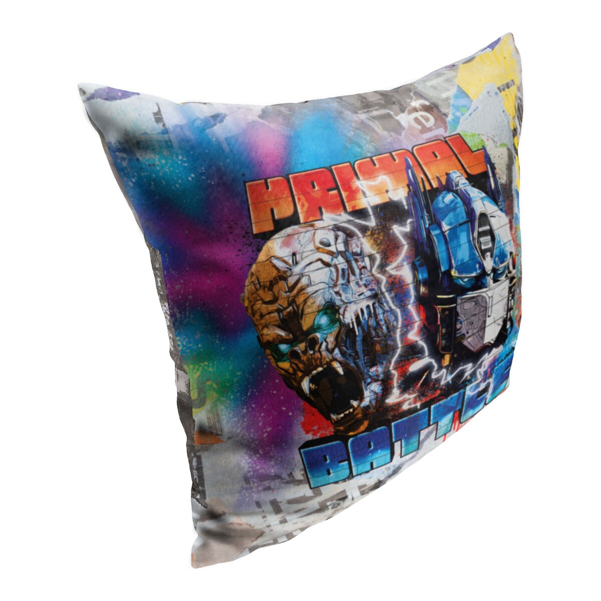 Hasbro Transformers: Rise Of The Beasts Primal Battle 18 Inch Throw Pillow