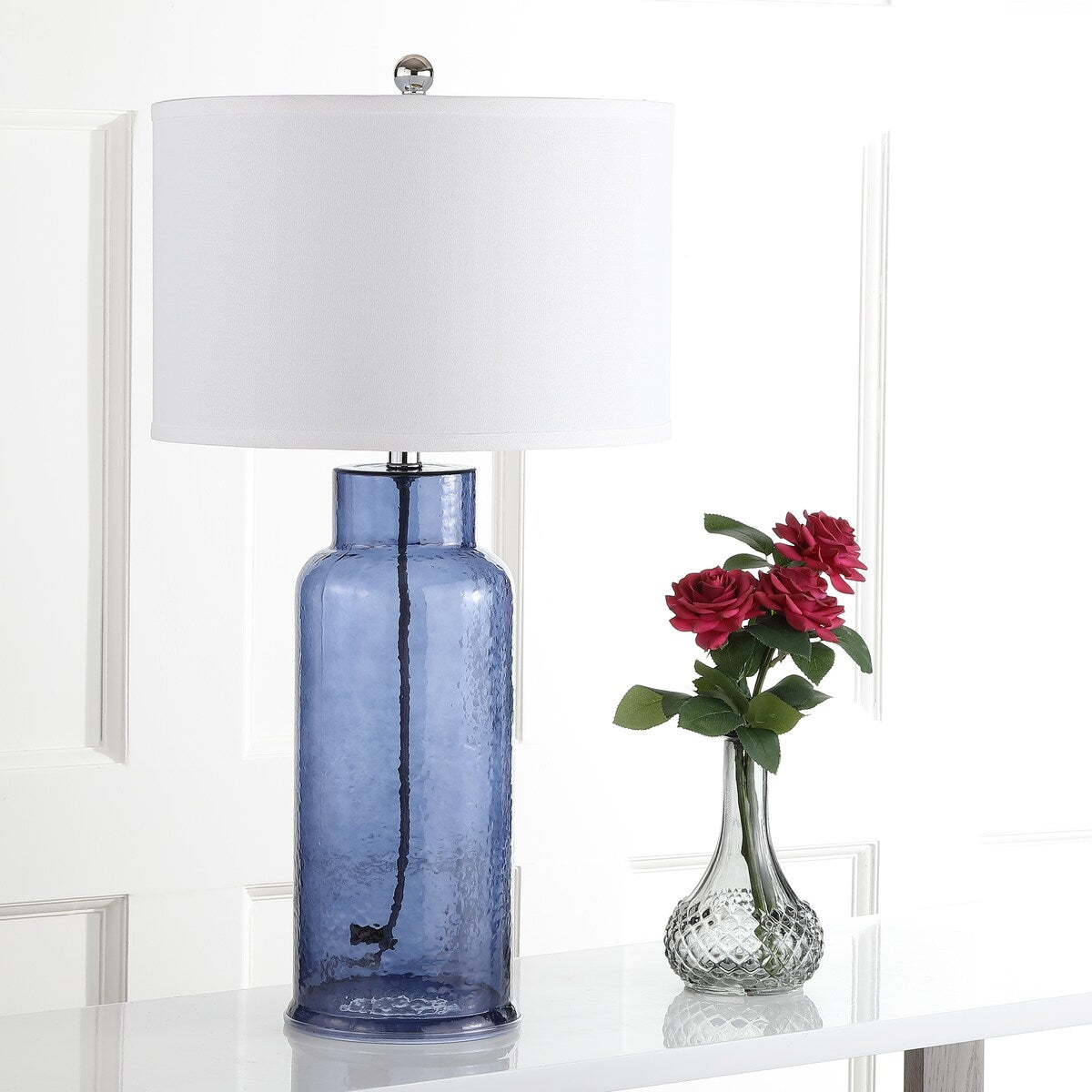 SAFAVIEH Lighting Mayra 29-inch Clear Bottle Glass Table Lamp (Set of 2) - 15.5x15.5x29