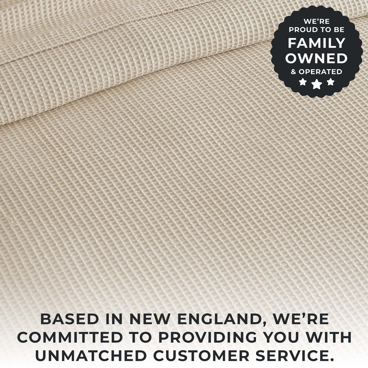 Linery & Co. 100% Cotton All-Season Lightweight Waffle Weave Knit Throw Blanket