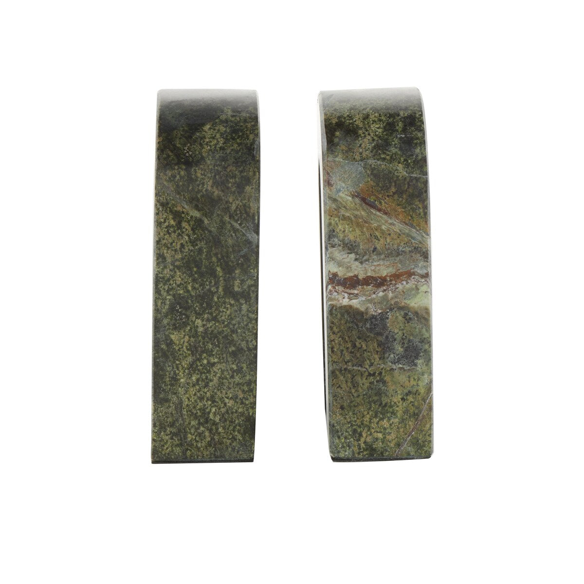 Marble Minimalistic Arched Decorative Bookends - Set of 2 Green - Roche River Decor