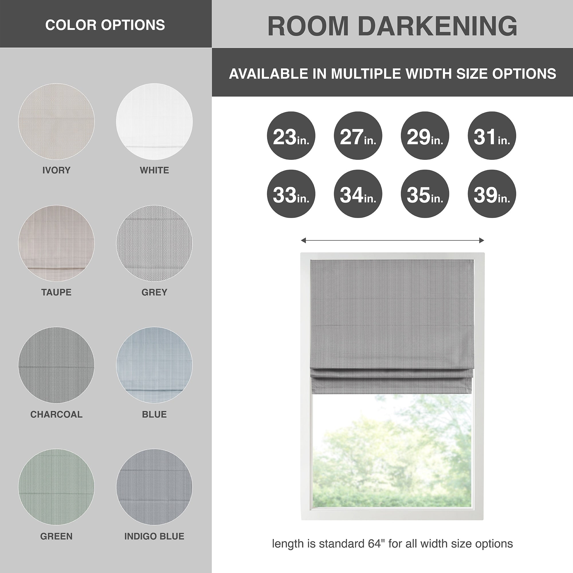 Madison Park Colm Basketweave Room Darkening Cordless Roman Shade