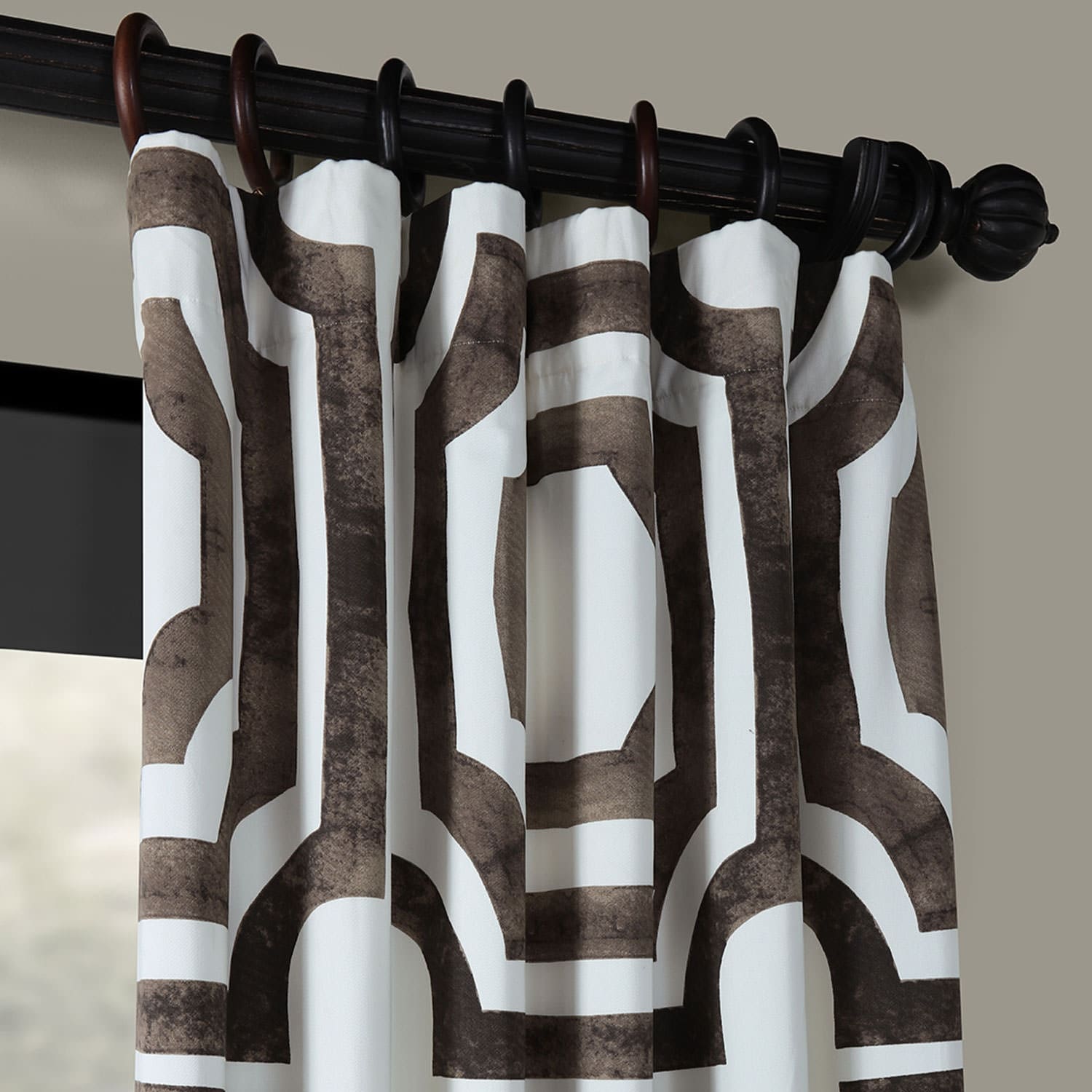 Exclusive Fabrics Modern Geometric Room Darkening Cotton Window Curtains (1 Panel)