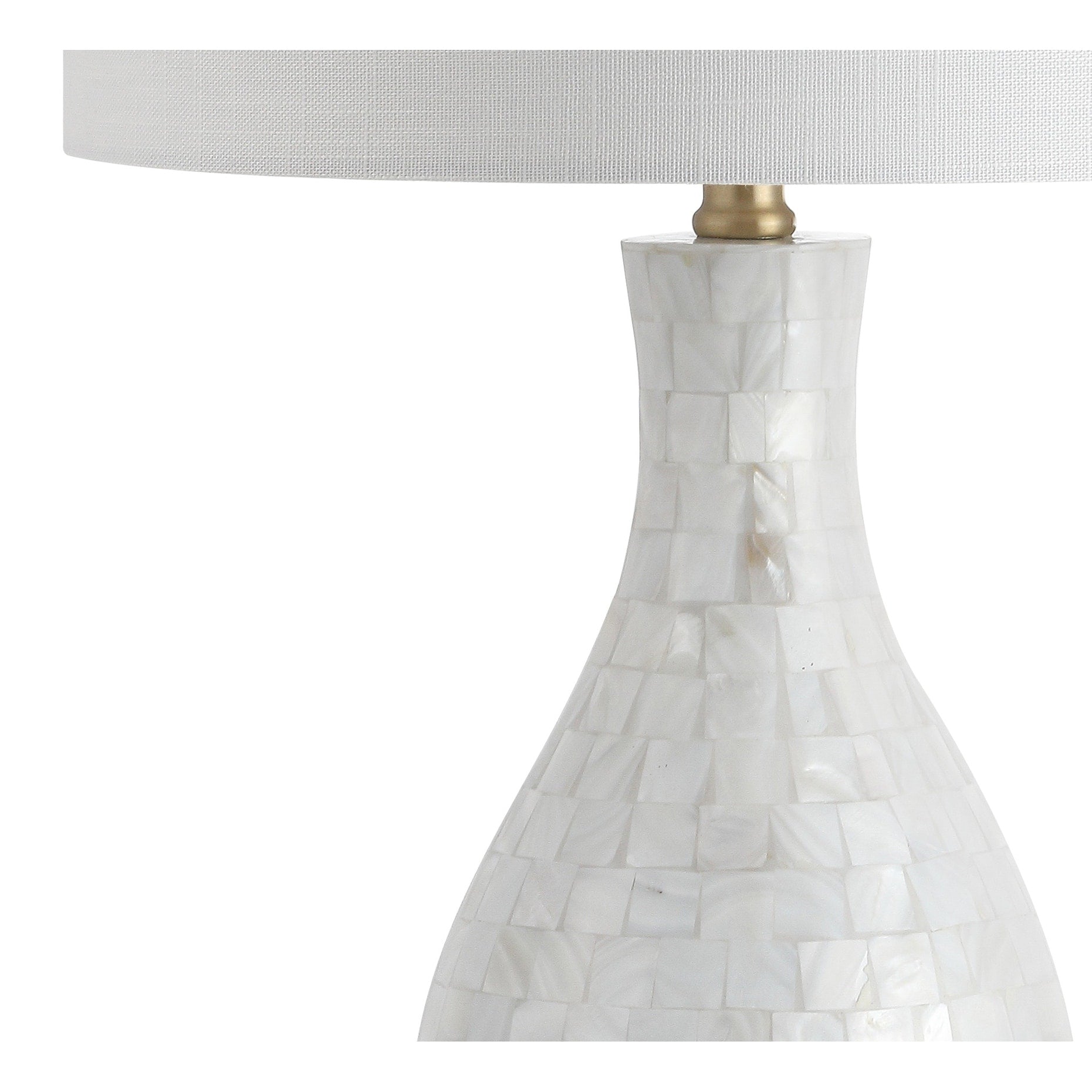 Cannon 26.5 Seashell LED Table Lamp, White by JONATHAN Y