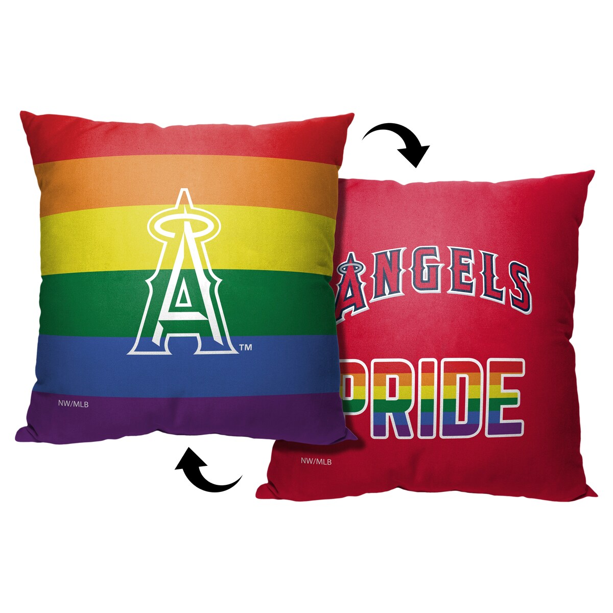 MLB Los Angeles Angels Pride Series 18 Inch Throw Pillow