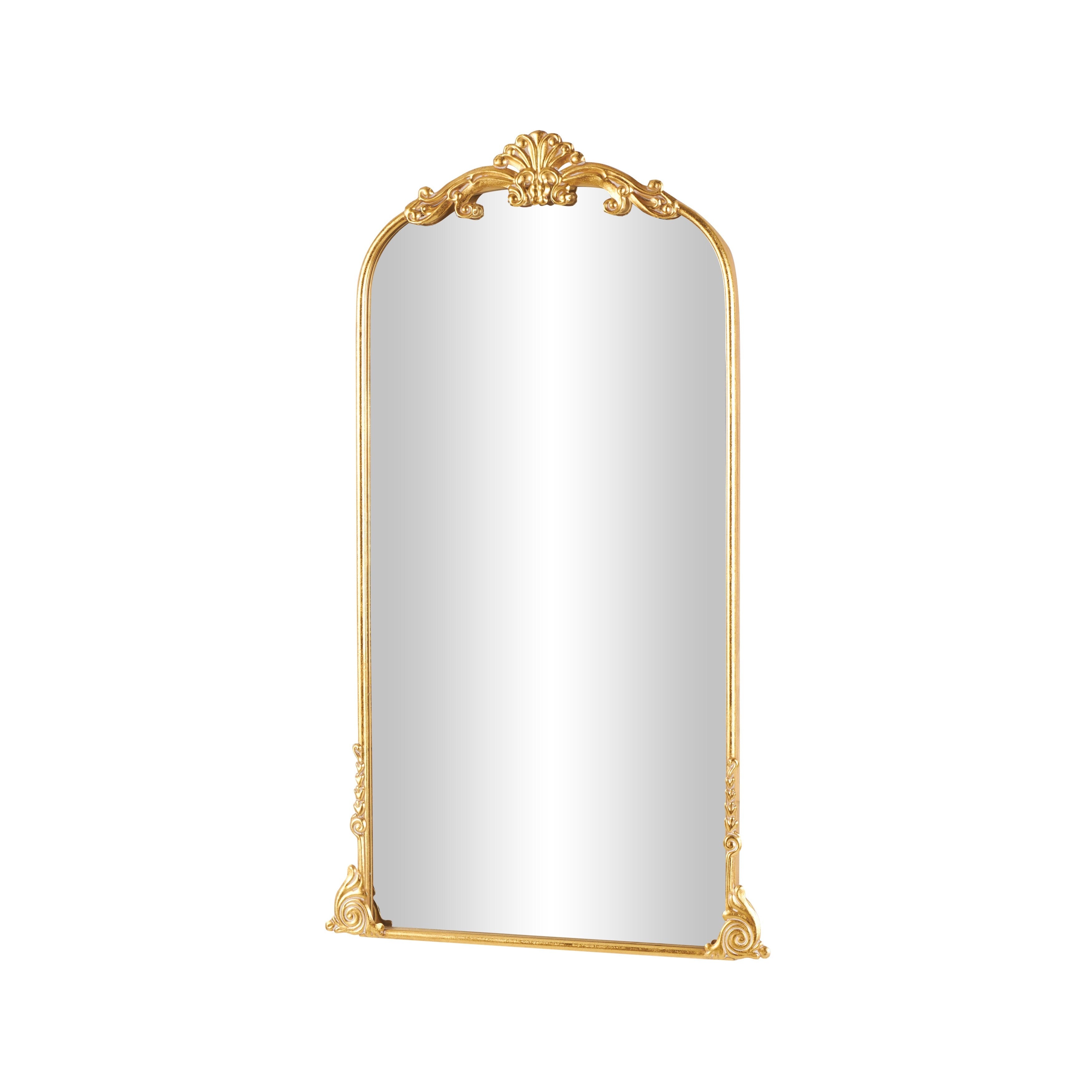 Metal Scroll Ornate Baroque Floor or Wall Mirror - Gold - Various Sizes and Shapes - Roche River Decor