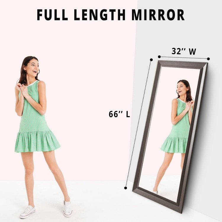 Framed Bevel Leaner Full Length Huge Floor Mirror XL Mirror Large Rectangle Standing Cream Floor Mirror Huge Mirrors for Bedroom