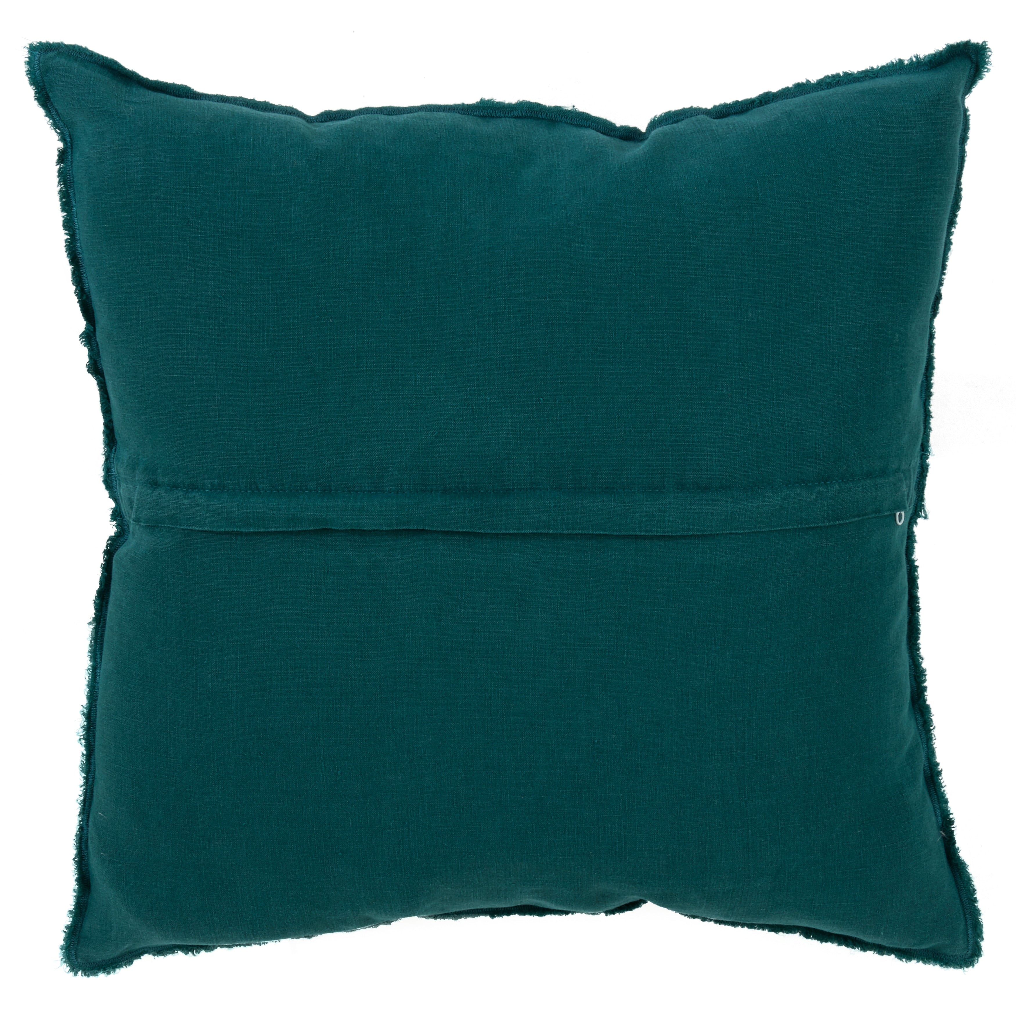 Fringed Design Down-Filled Throw Pillow