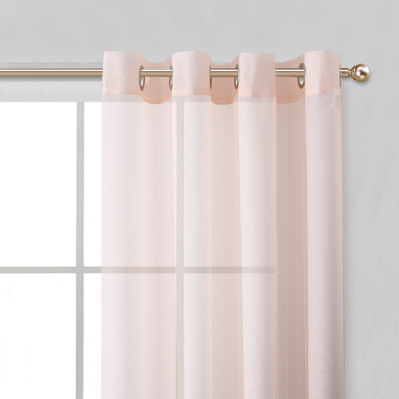 Dainty Home Malibu Extra Wide Curtains Solid Sheer Window Curtain Panel Pair