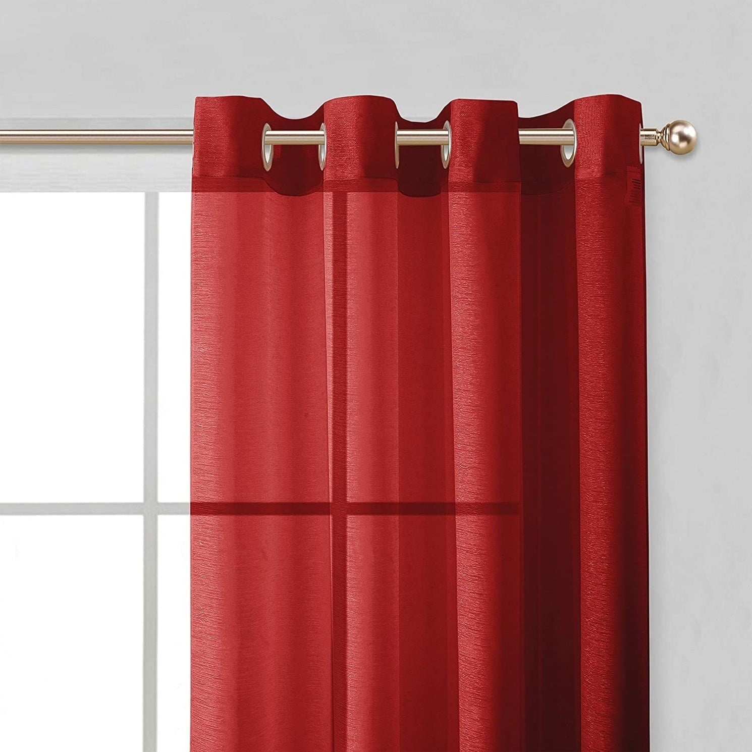 Dainty Home Malibu Extra Wide Curtains Solid Sheer Window Curtain Panel Pair