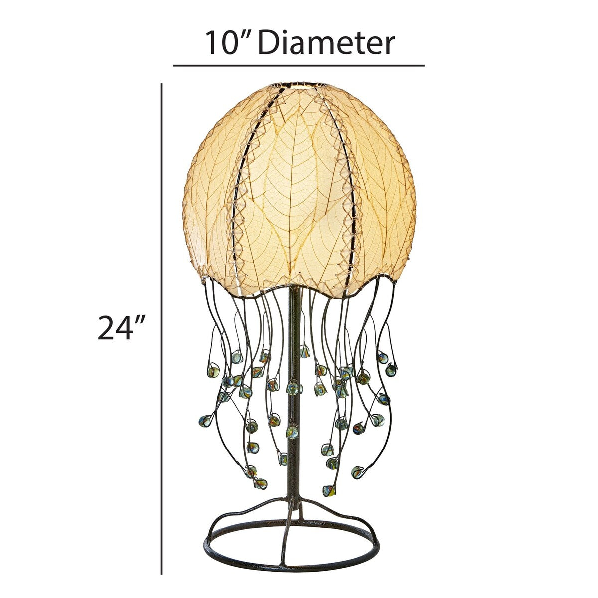 Handmade Artistic Jellyfish Table Lamp - 10 x 10 x 24