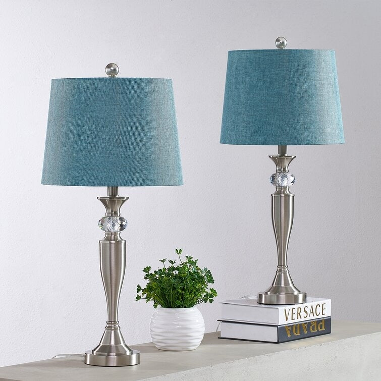 27'' Nickel Table Lamp Set (Set of 2)