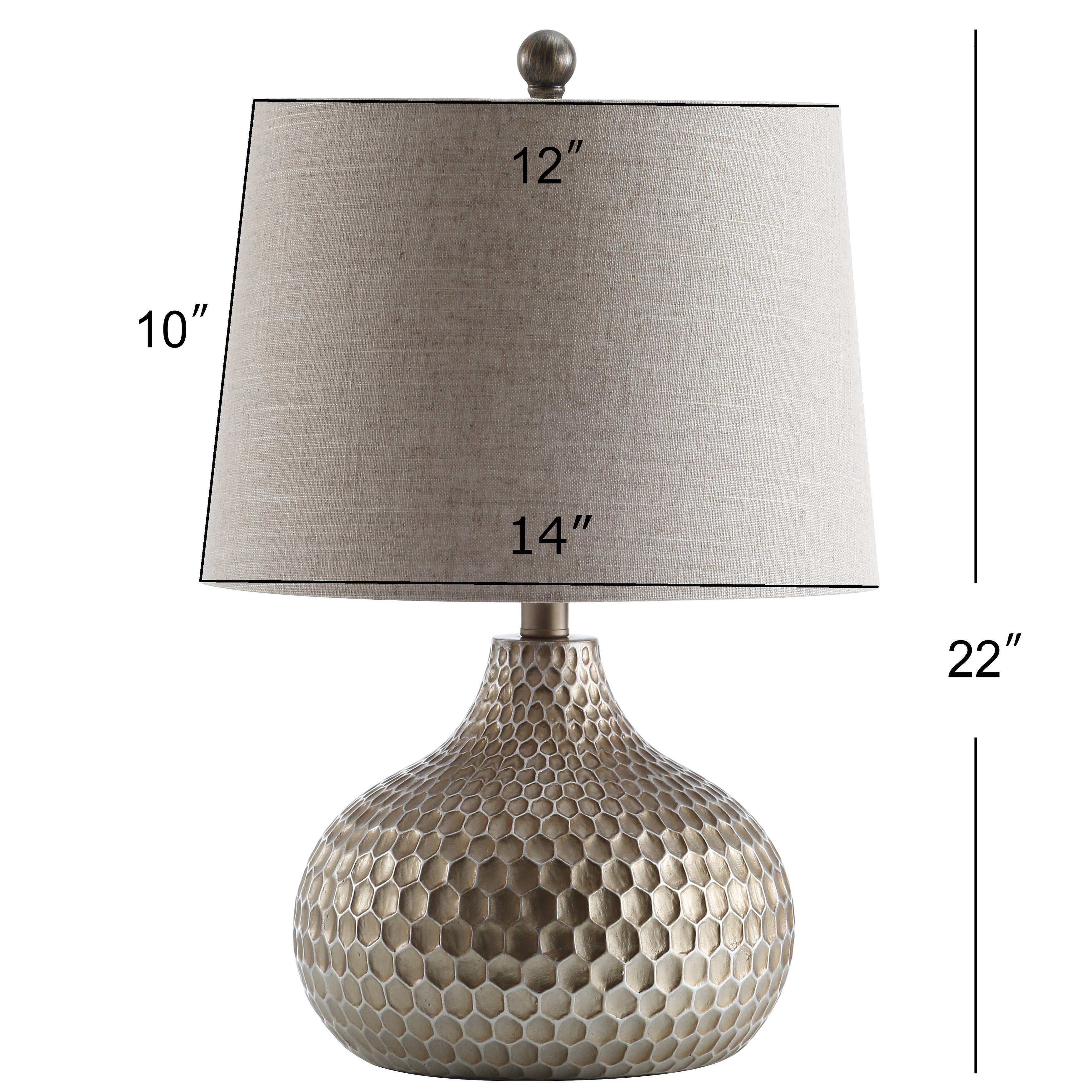 Mackenzie 22 Honeycomb LED Table Lamp, Antique Brown by JONATHAN Y