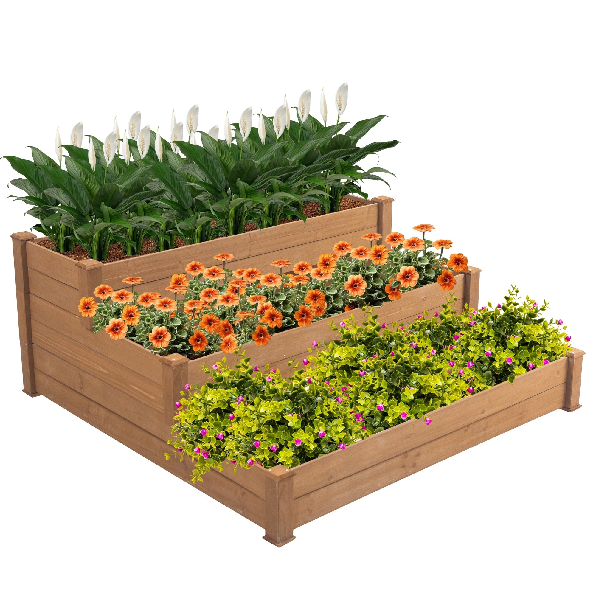 Wood Tiered, Raised Garden Bed