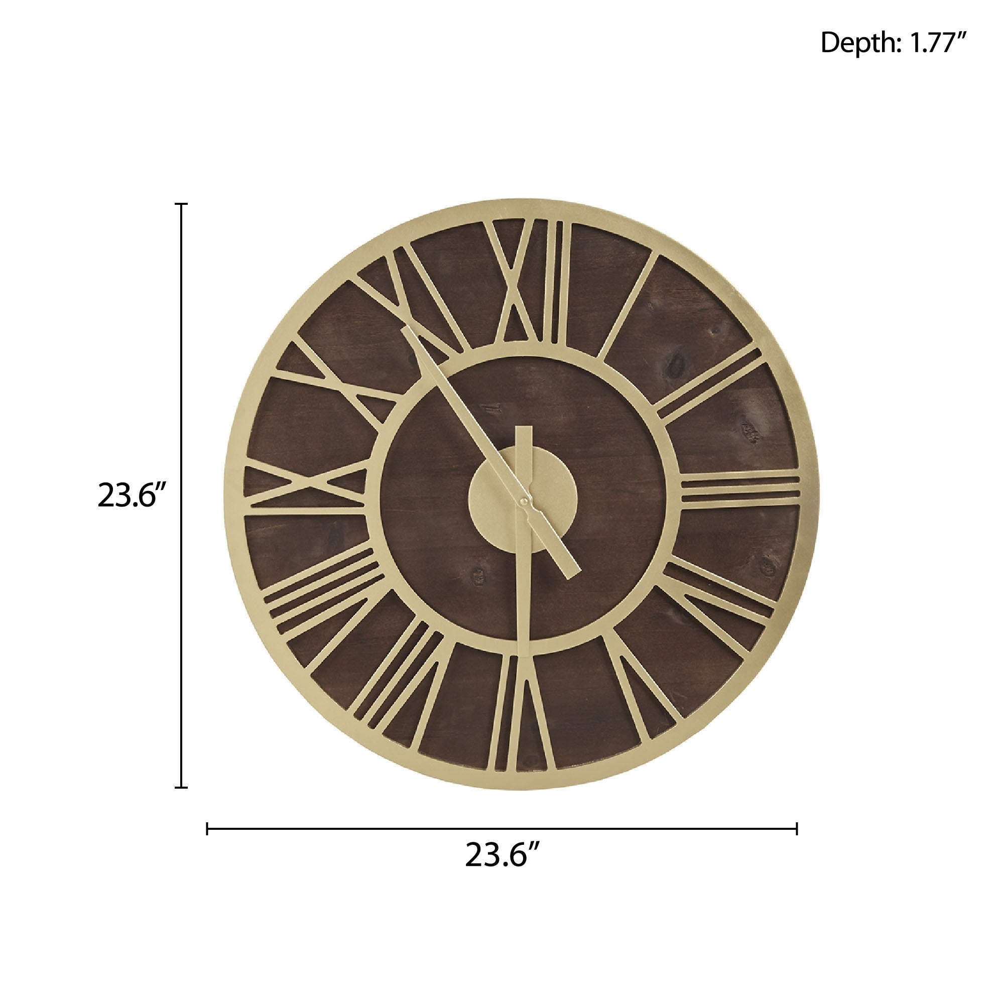 Madison Park Mason 23.6 Wood Wall Clock