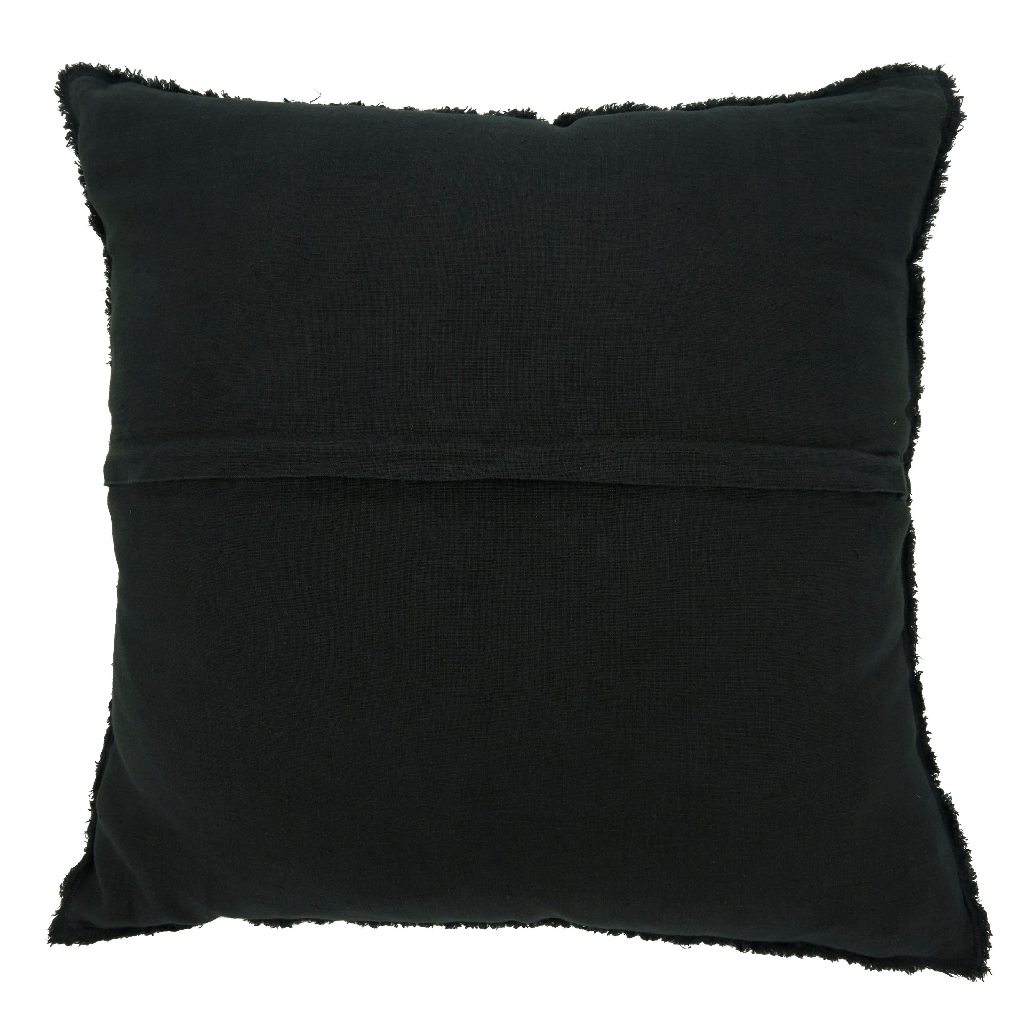 Fringed Design Down-Filled Throw Pillow