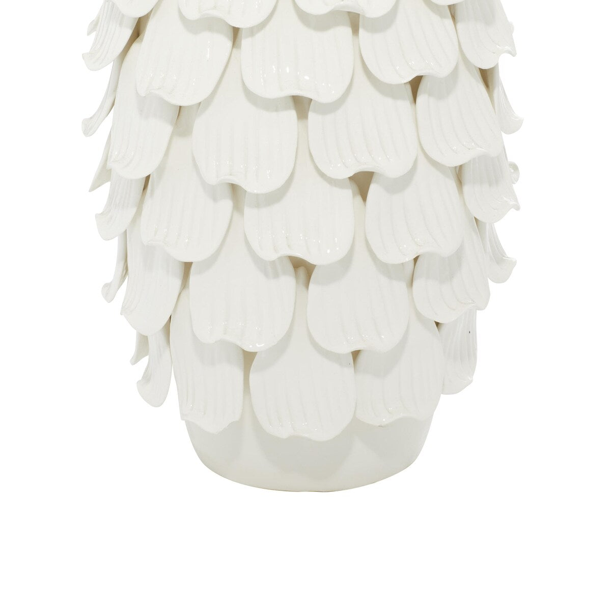 Ceramic Layered Petal Room Table Lamp - White - Roche River Decor