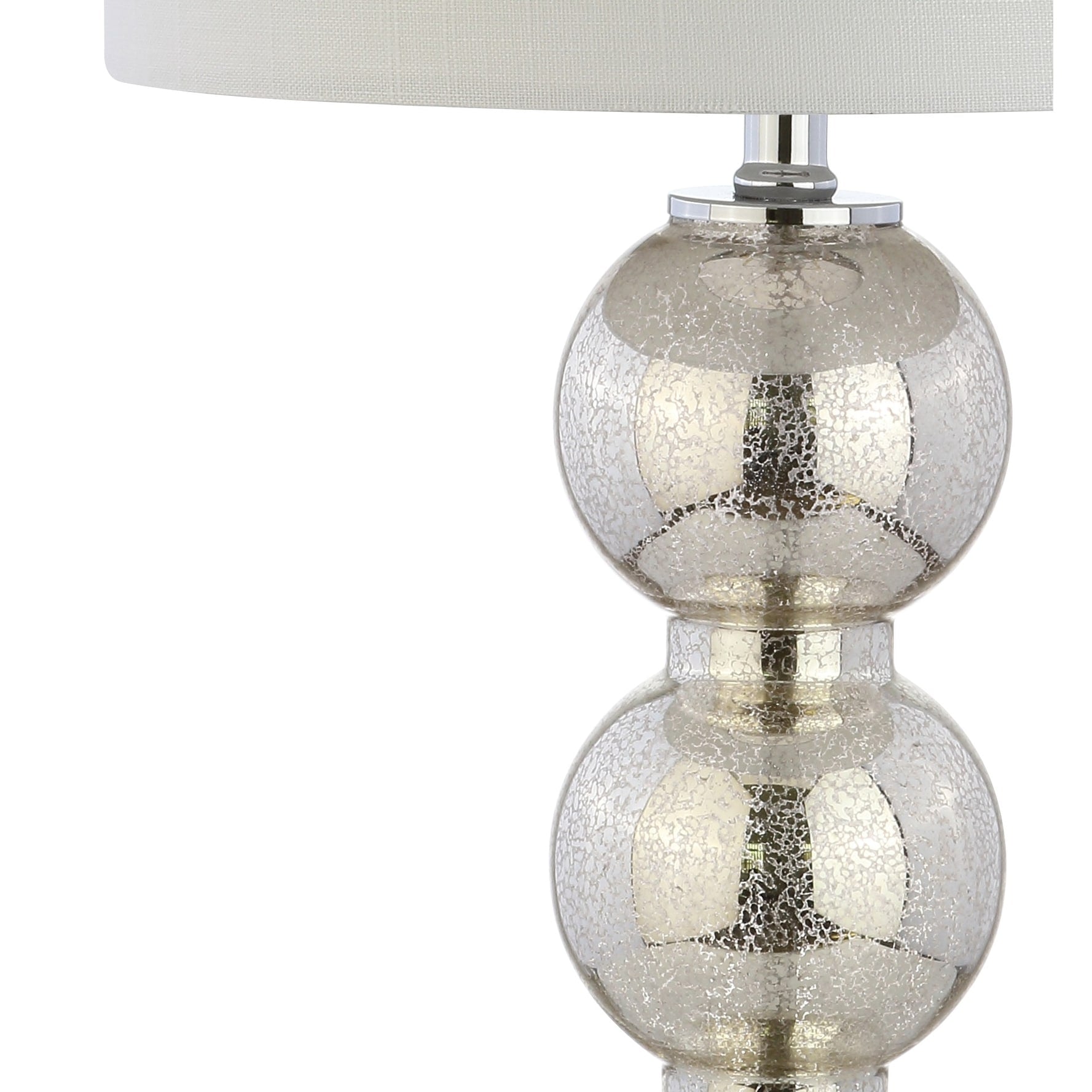 Ella 27 Glass Triple-Sphere LED Table Lamp, Mercury Silver/Chrome (Set of 2) by JONATHAN Y