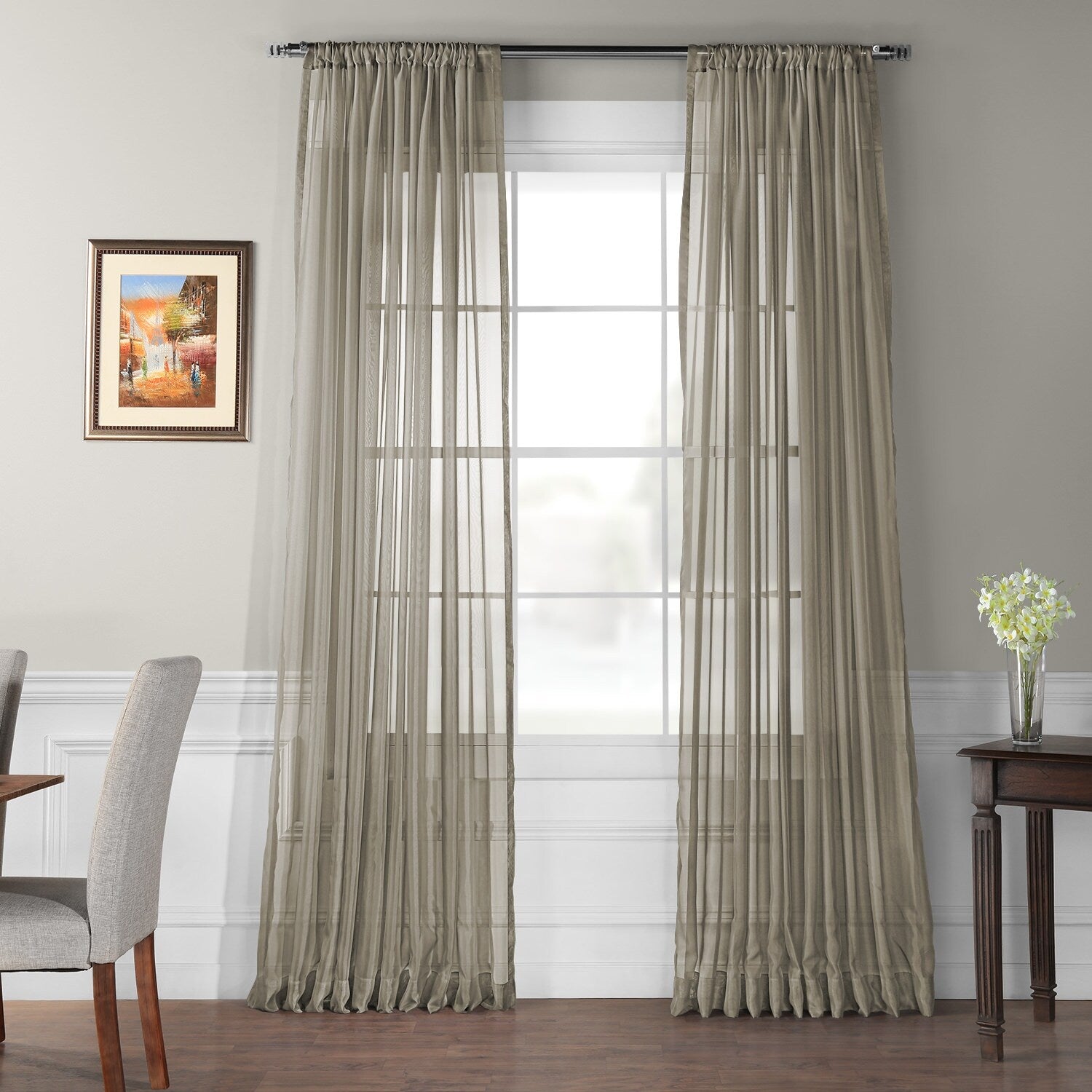 Exclusive Fabrics Signature Extra Wide Sheer Curtain Panel (1 Panel)