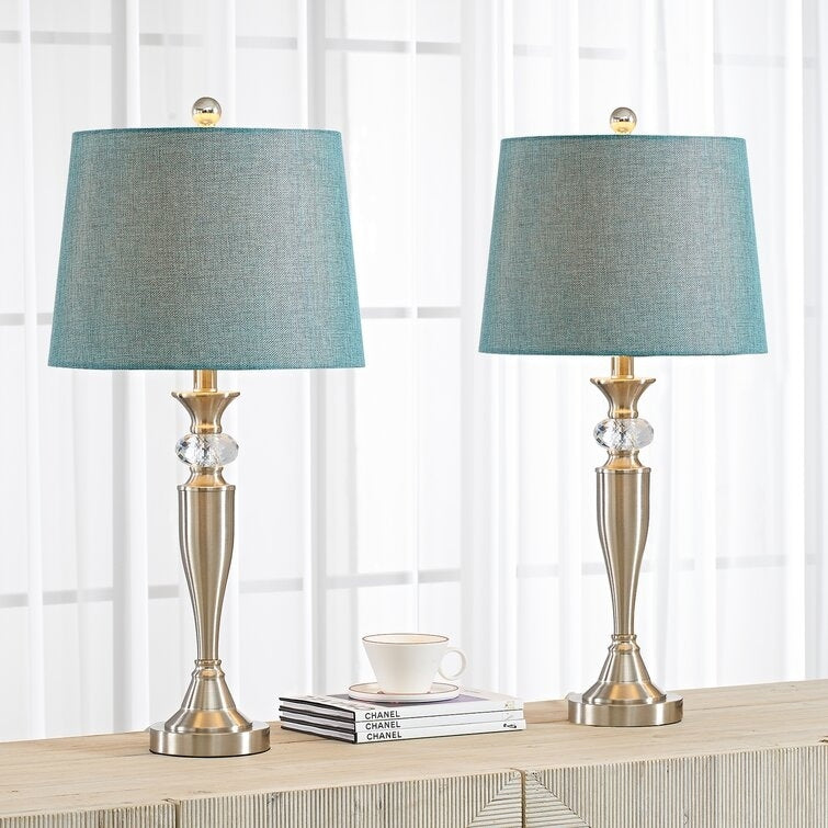 27'' Nickel Table Lamp Set (Set of 2)