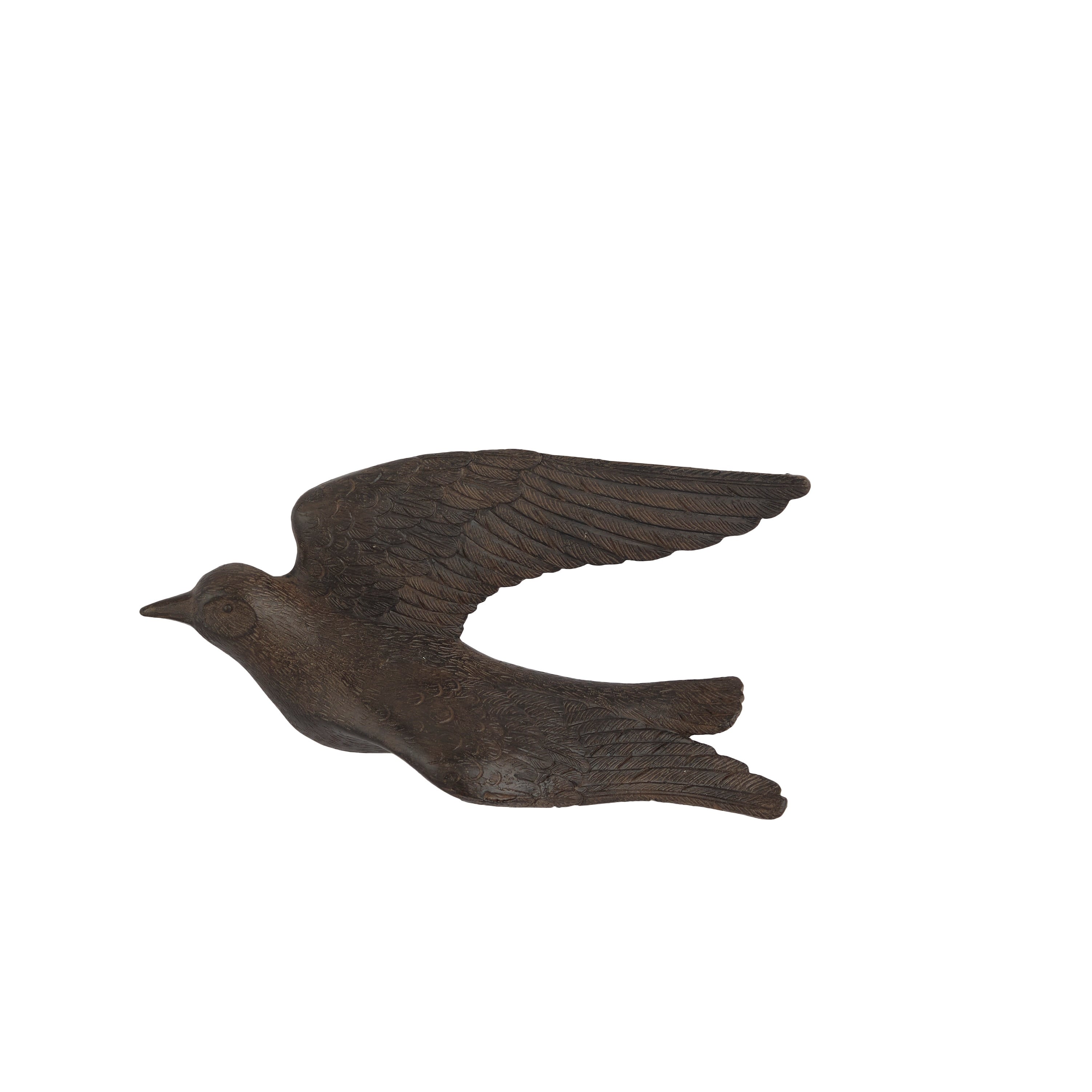 Artistic Polystone Floating Bird Wall Decor (Set of 6) - Gold, Brown, Silver