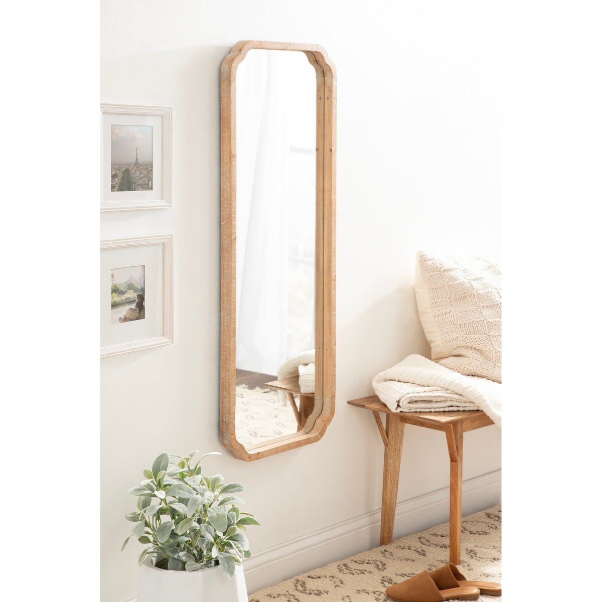 Kate and Laurel Marston Square Wood Wall Mirror