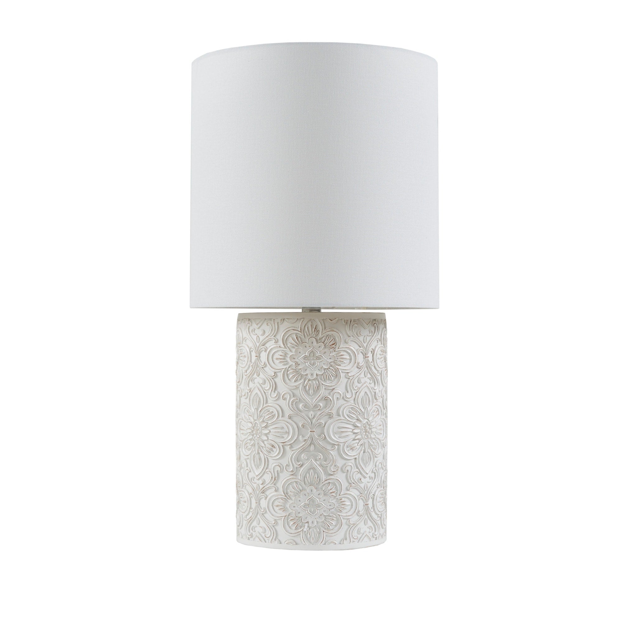 INK+IVY Ashbourne Embossed Floral Resin Table Lamp