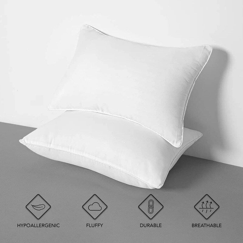 A1HC Decorative Throw Pillow Insert, Hypoallergenic Down Alternative Fill, White