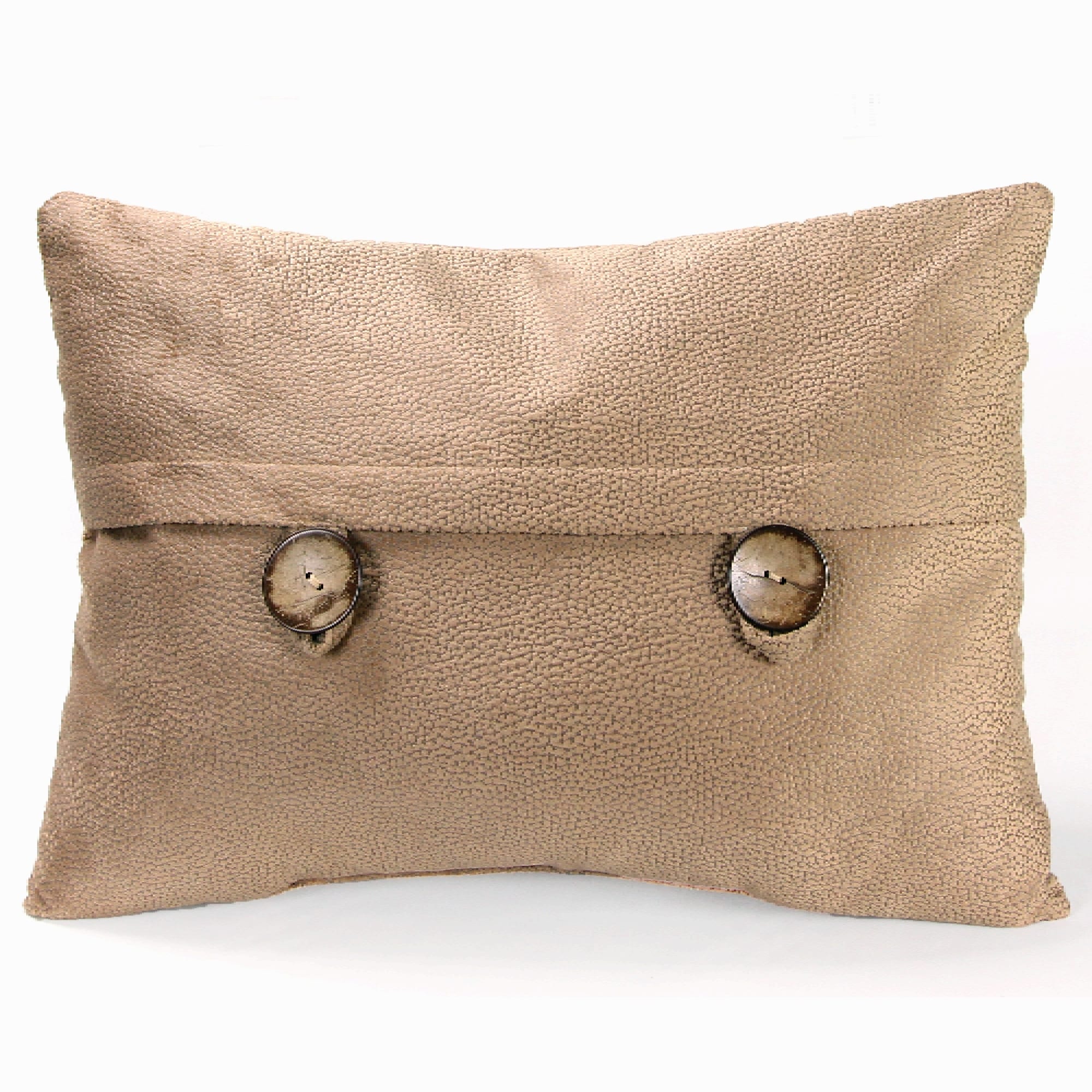 20 x 14 Solid Reversible Indoor Lumbar Throw Pillow with Buttons