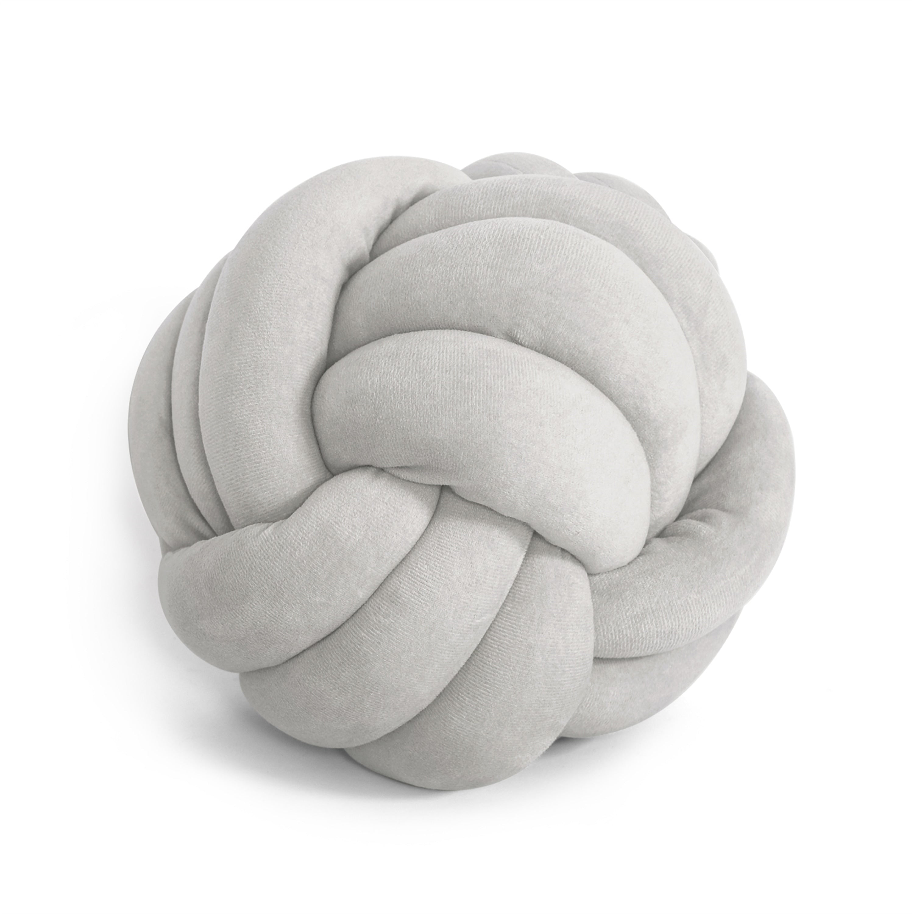 Adeco Doll Cotton Knot Ball Throw Pillow Velvet Decorative Round Pillow