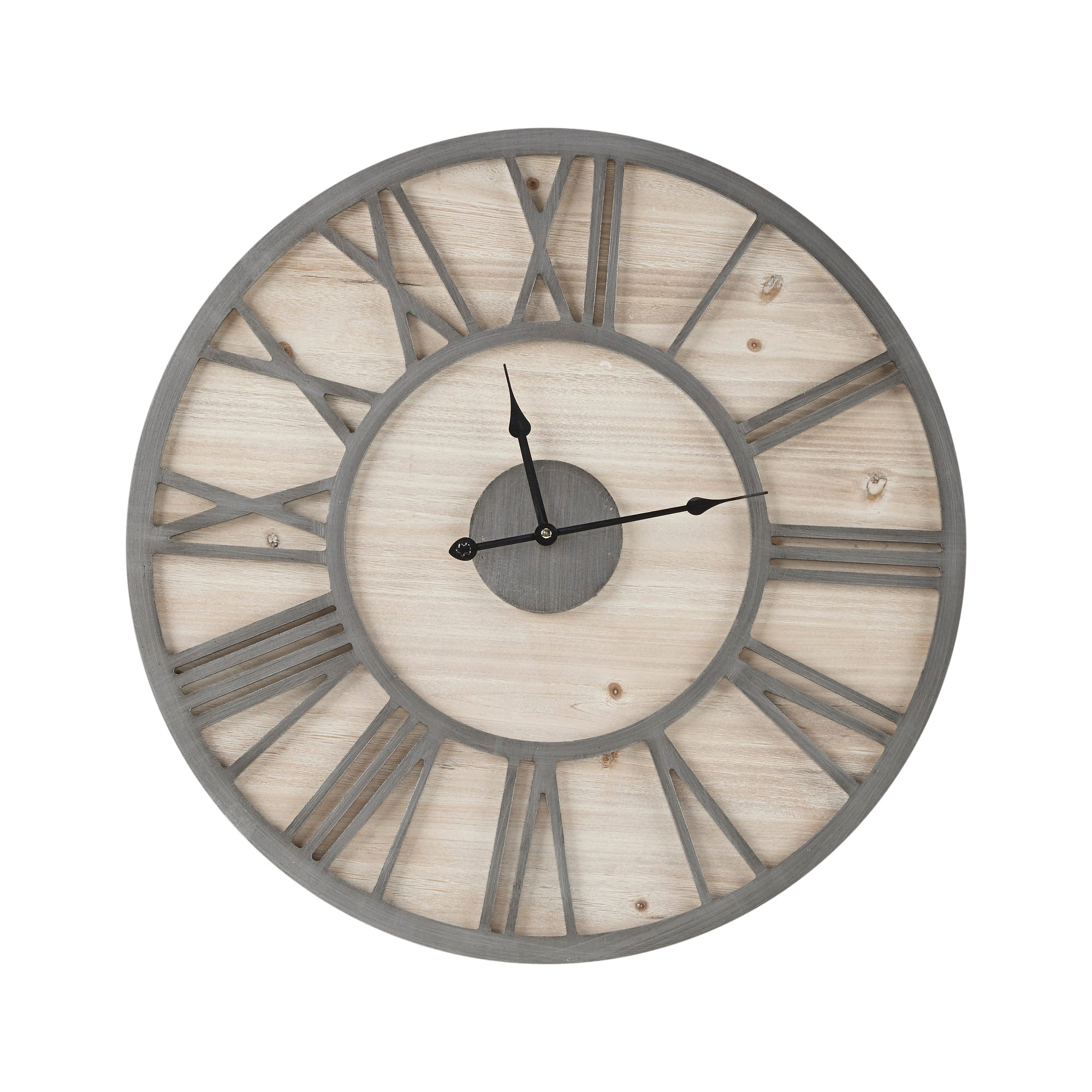 Madison Park Mason 23.6 Wood Wall Clock