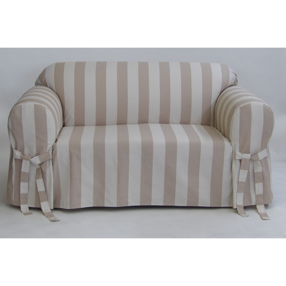 Classic Slipcovers Cabana Stripe One Piece Sofa Slipcover