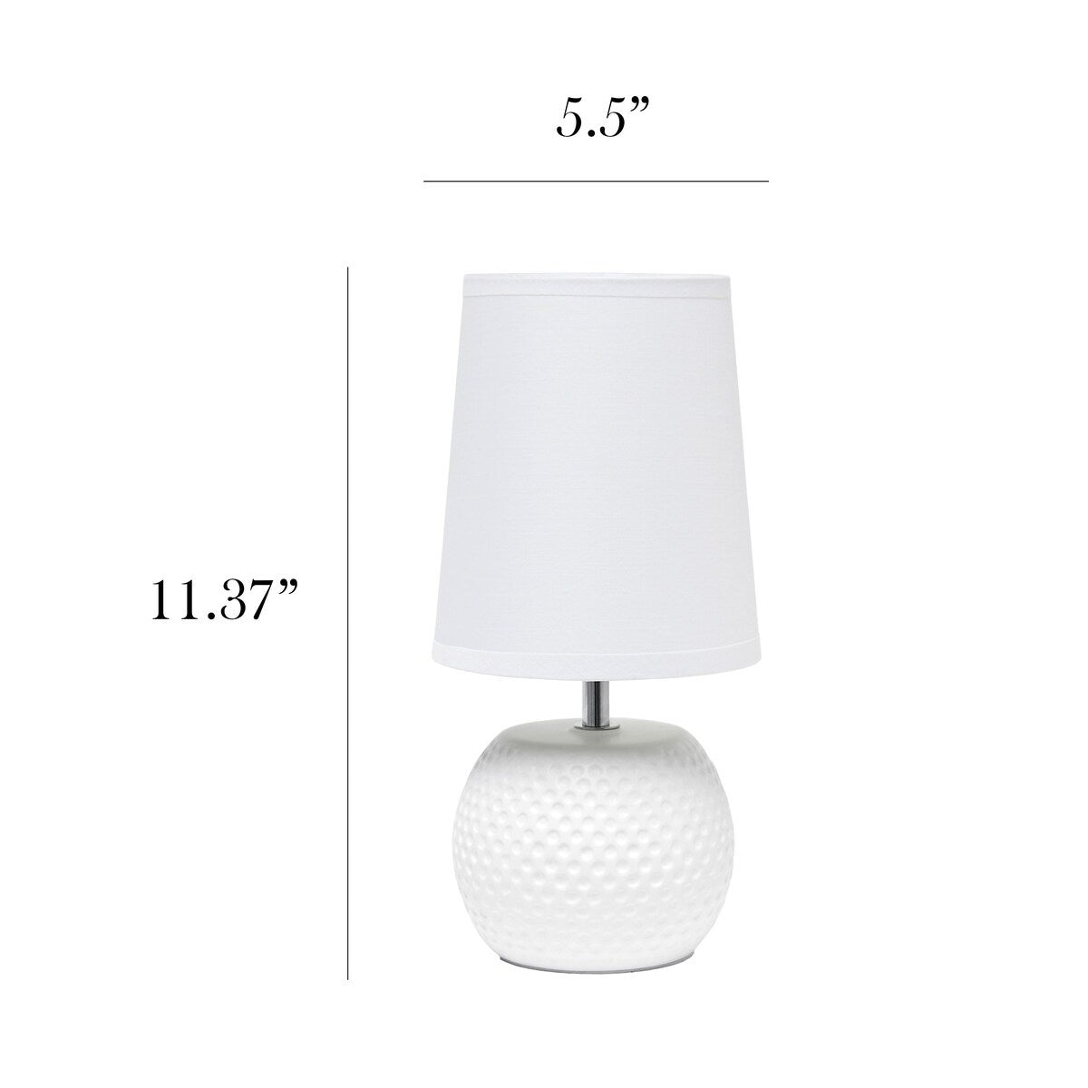 Simple Designs Studded Texture Ceramic Table Lamp