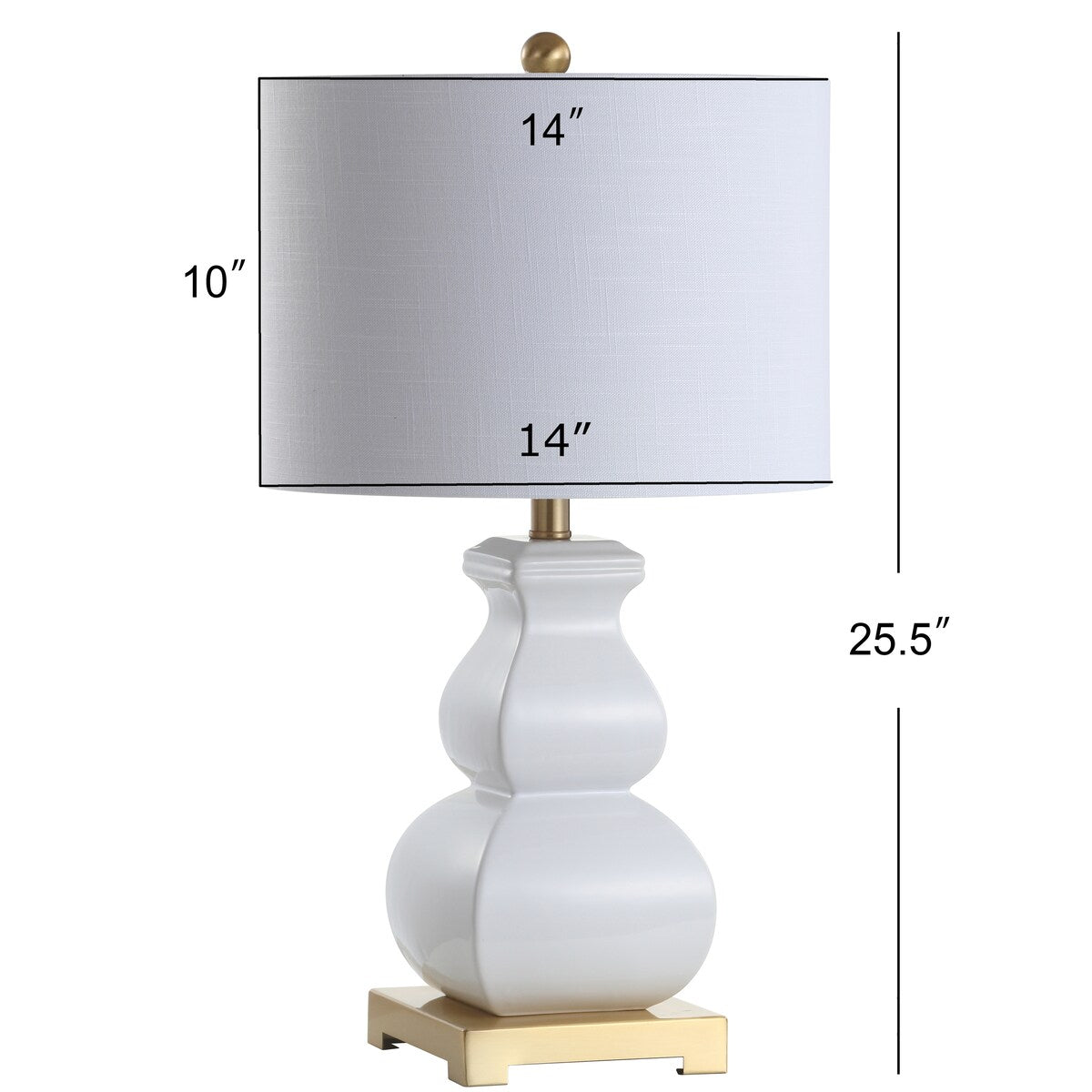 Diana 25.5 Ceramic LED Table Lamp, Navy/Gold by JONATHAN Y