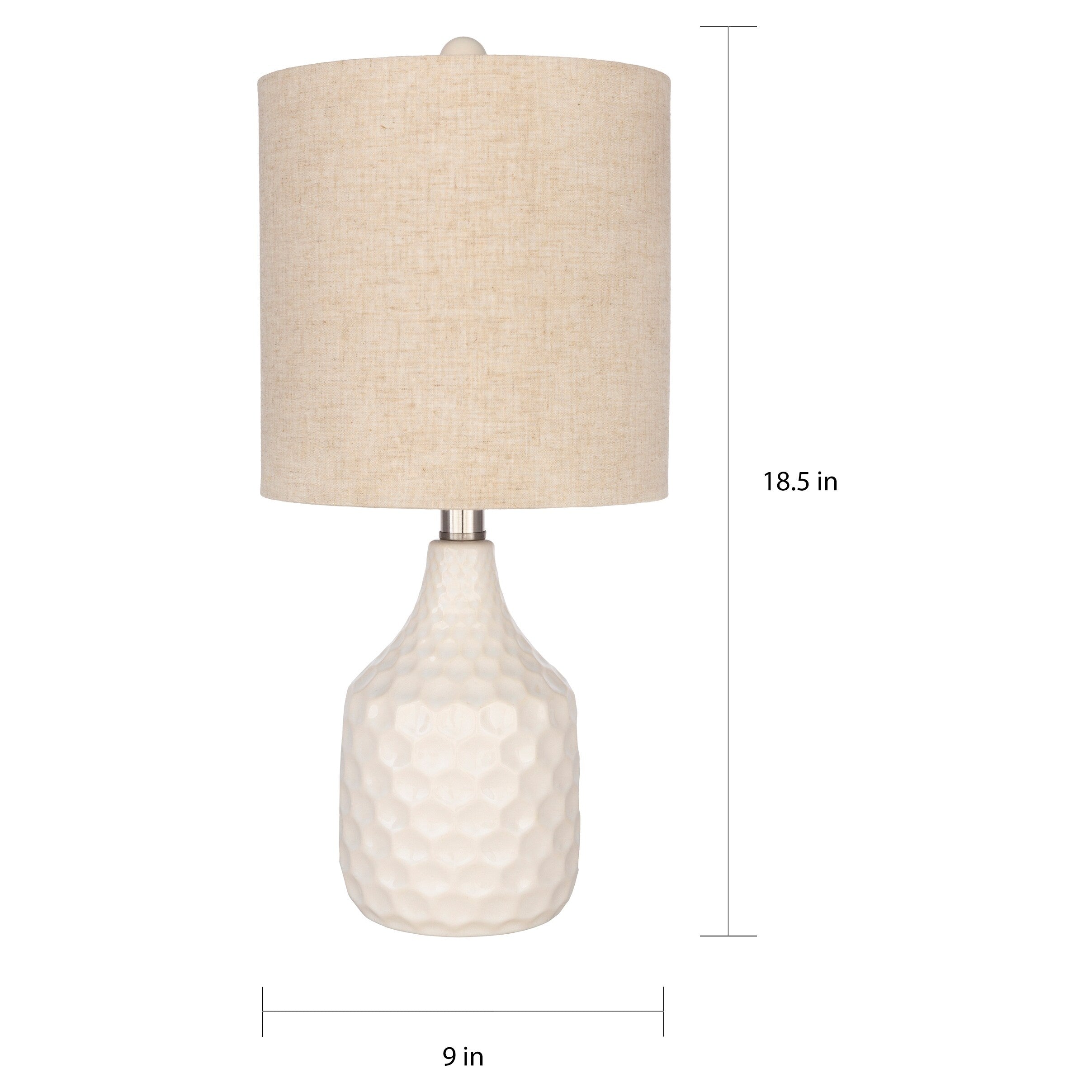 Acacio Ivory Transitional Table Lamp - 18.5 H