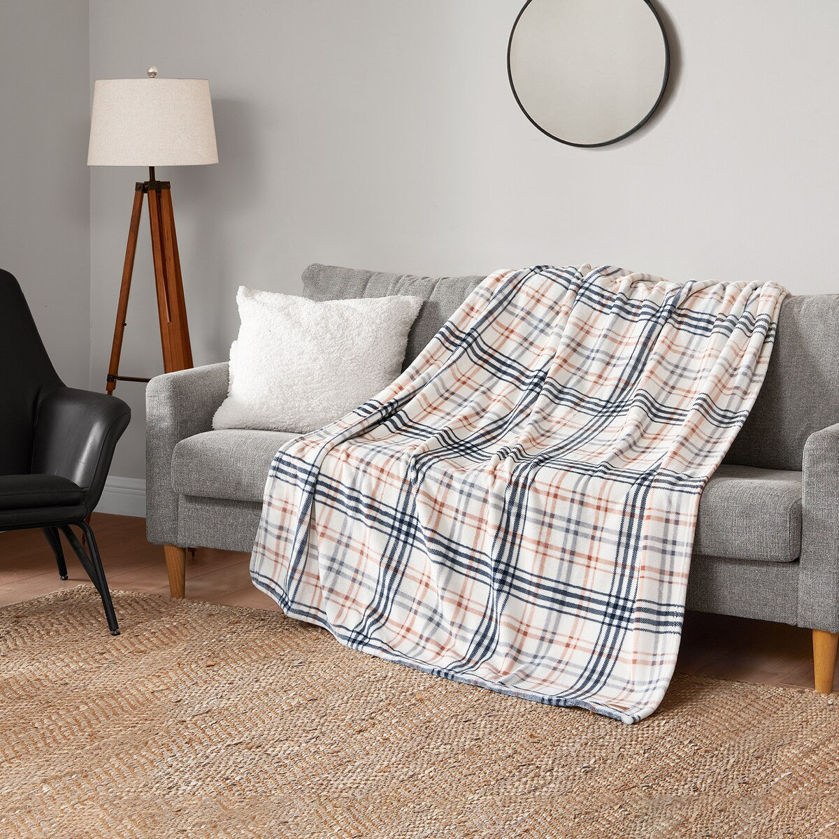 Lucky Brand Camper Plaid Throws Plush 50 x 70 Throw Blanket