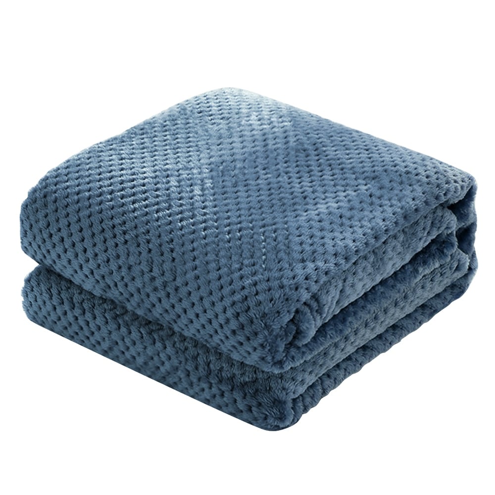 Soft Fleece Blanket Warm Throw Swaddle Blanket Waffle Textured 300GSM