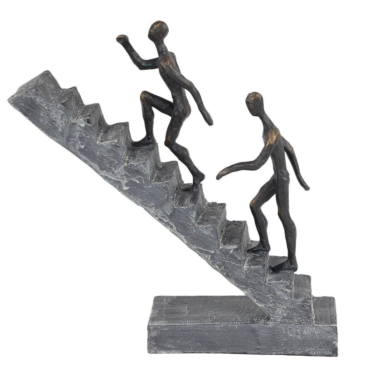 Polystone People Decorative Sculpture with Stairs - Black - Roche River Decor