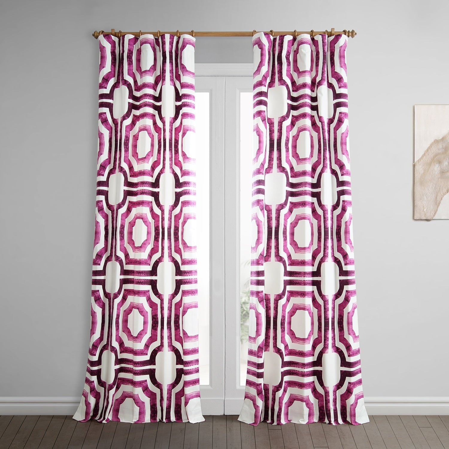 Exclusive Fabrics Modern Geometric Room Darkening Cotton Window Curtains (1 Panel)