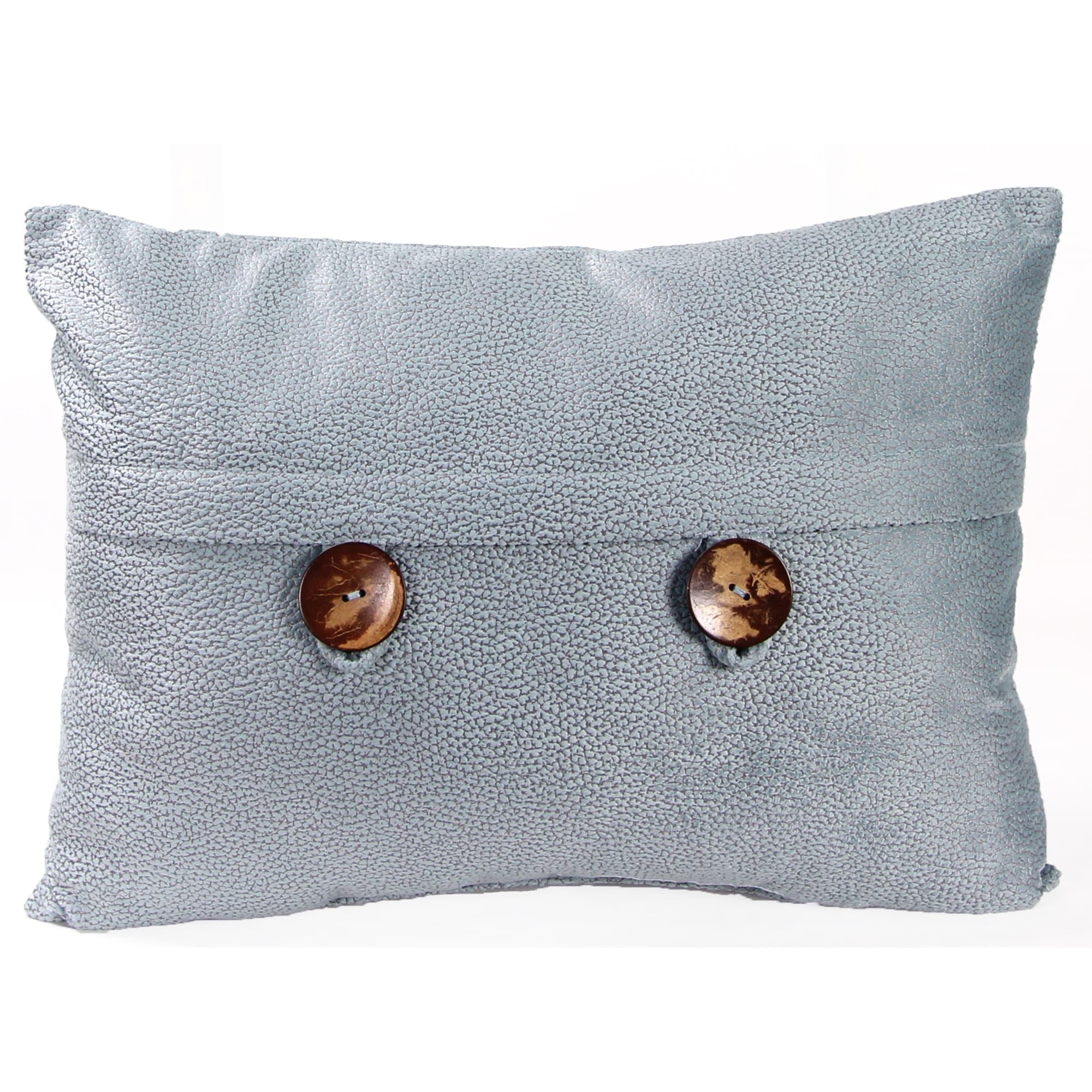 20 x 14 Solid Reversible Indoor Lumbar Throw Pillow with Buttons