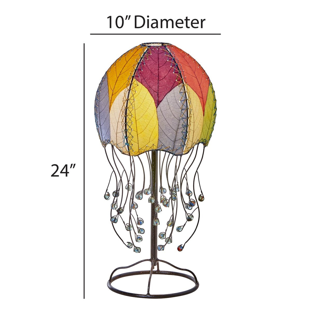 Handmade Artistic Jellyfish Table Lamp - 10 x 10 x 24