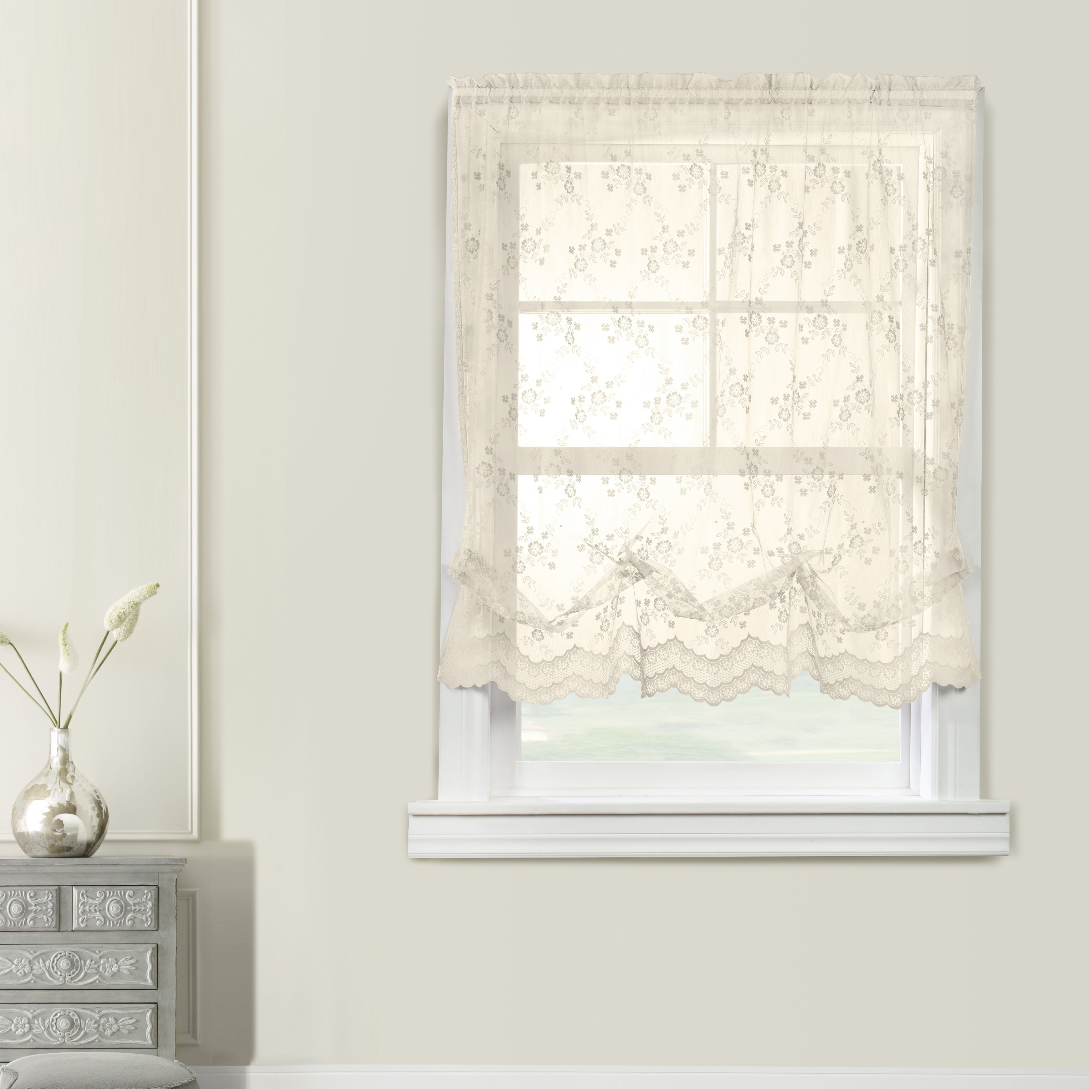 Mona Lisa Jacquard Lace Window Curtain Panel by Habitat