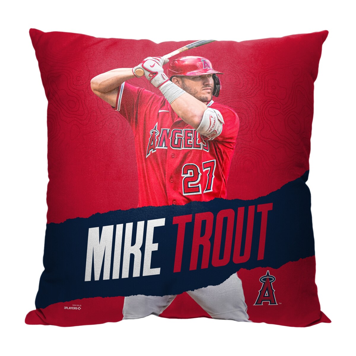 MLB Los Angeles Angels Mike Trout 18 Inch Throw Pillow