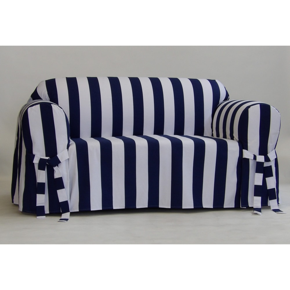 Classic Slipcovers Cabana Stripe One Piece Sofa Slipcover