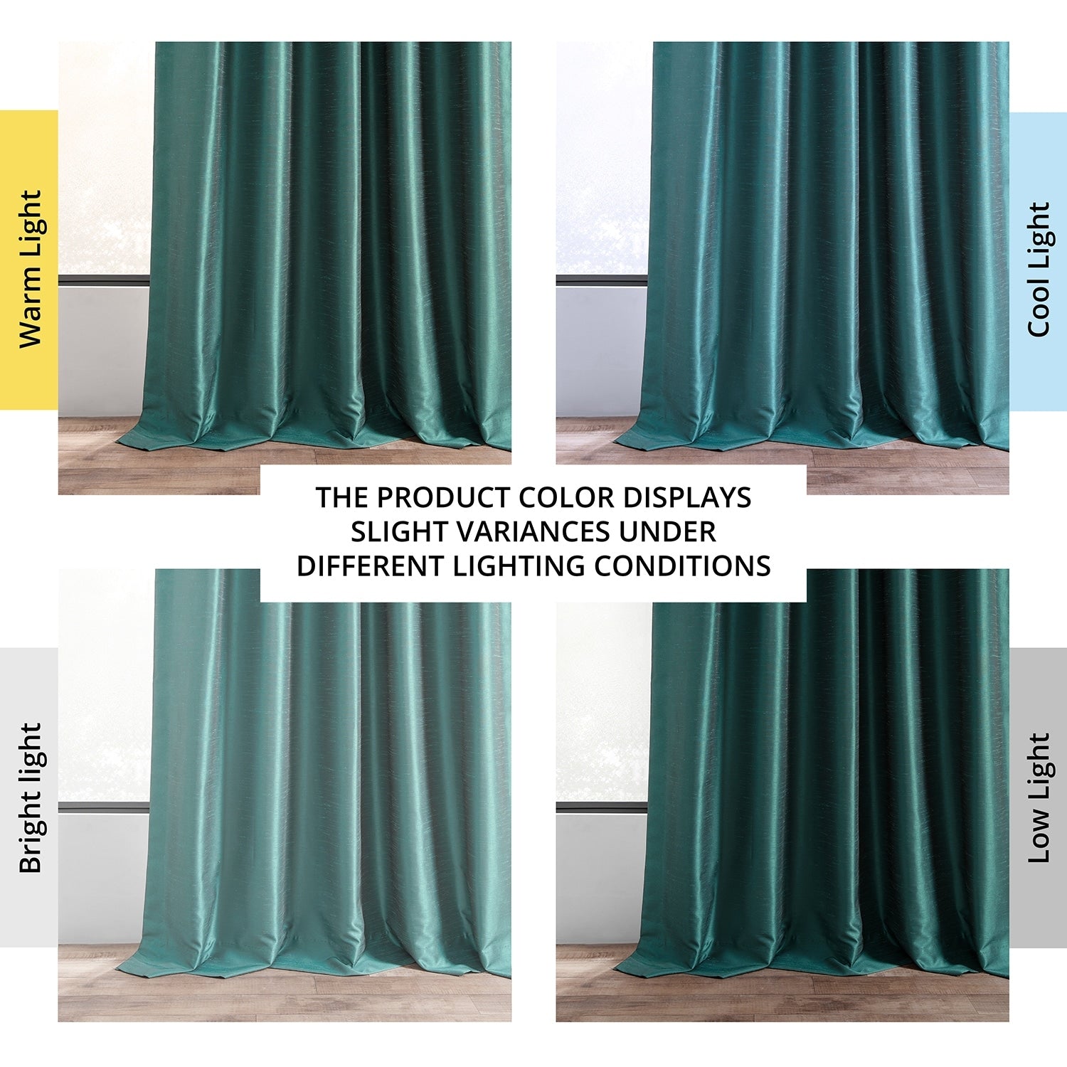 Exclusive Fabrics Solid Vintage Textured Faux Dupioni Silk Pleated Blackout Curtain (1 Panel)